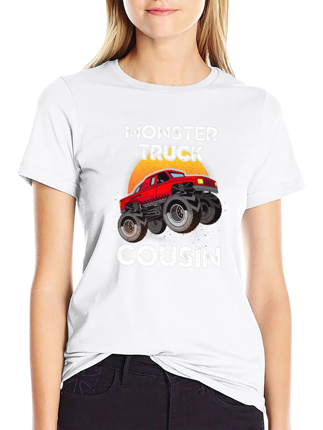 Monster Truck Cousin Tee - Black Graphic T-Shirt