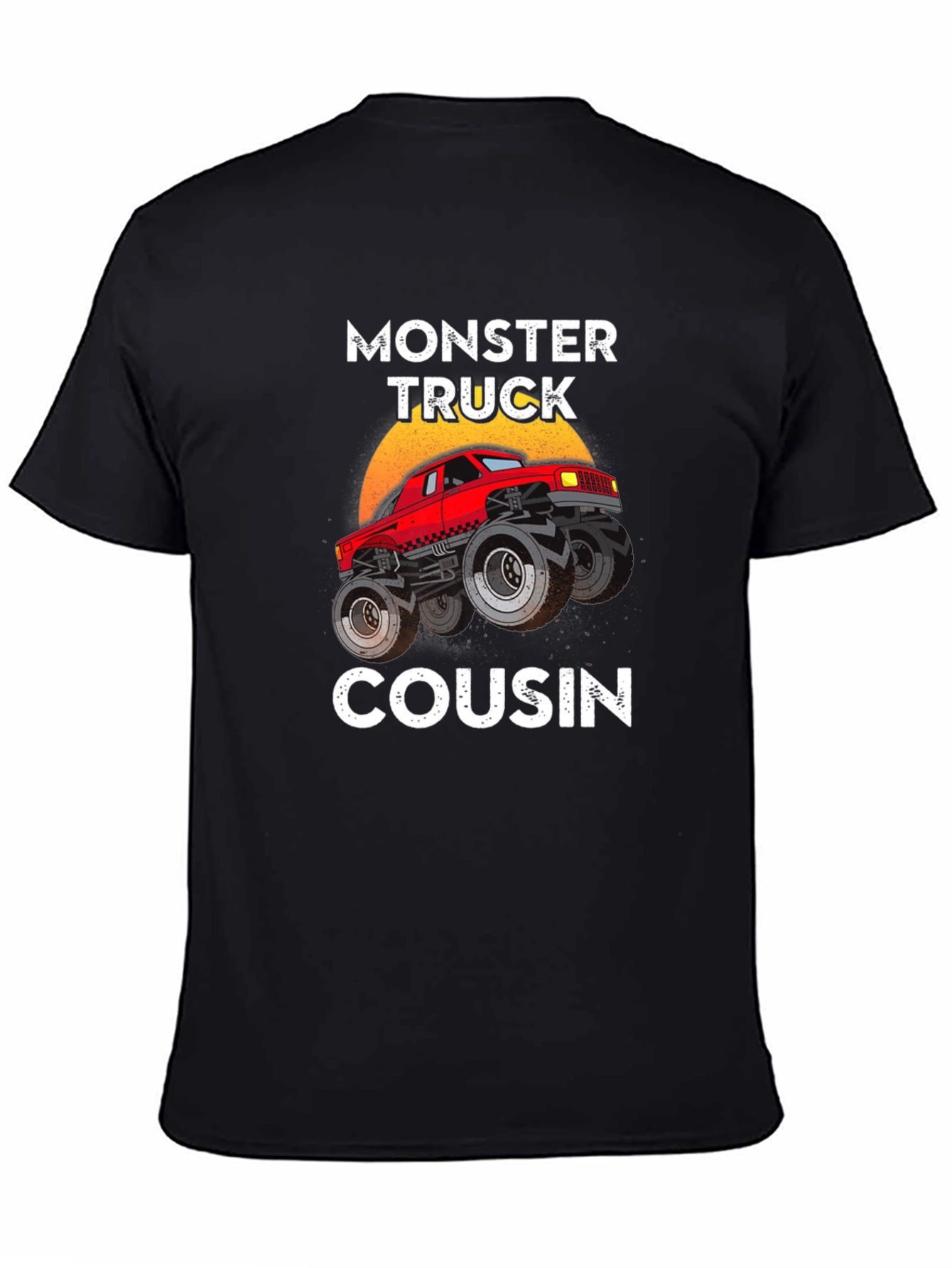Monster Truck Cousin Tee - Black Graphic T-Shirt