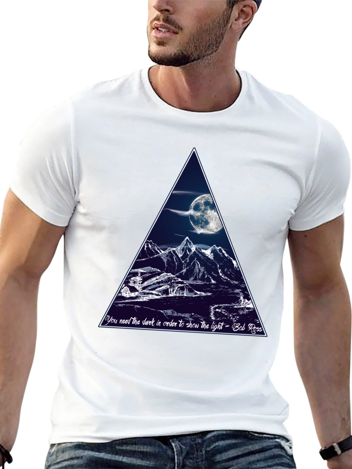 Bob Ross Moon Mountain T-Shirt