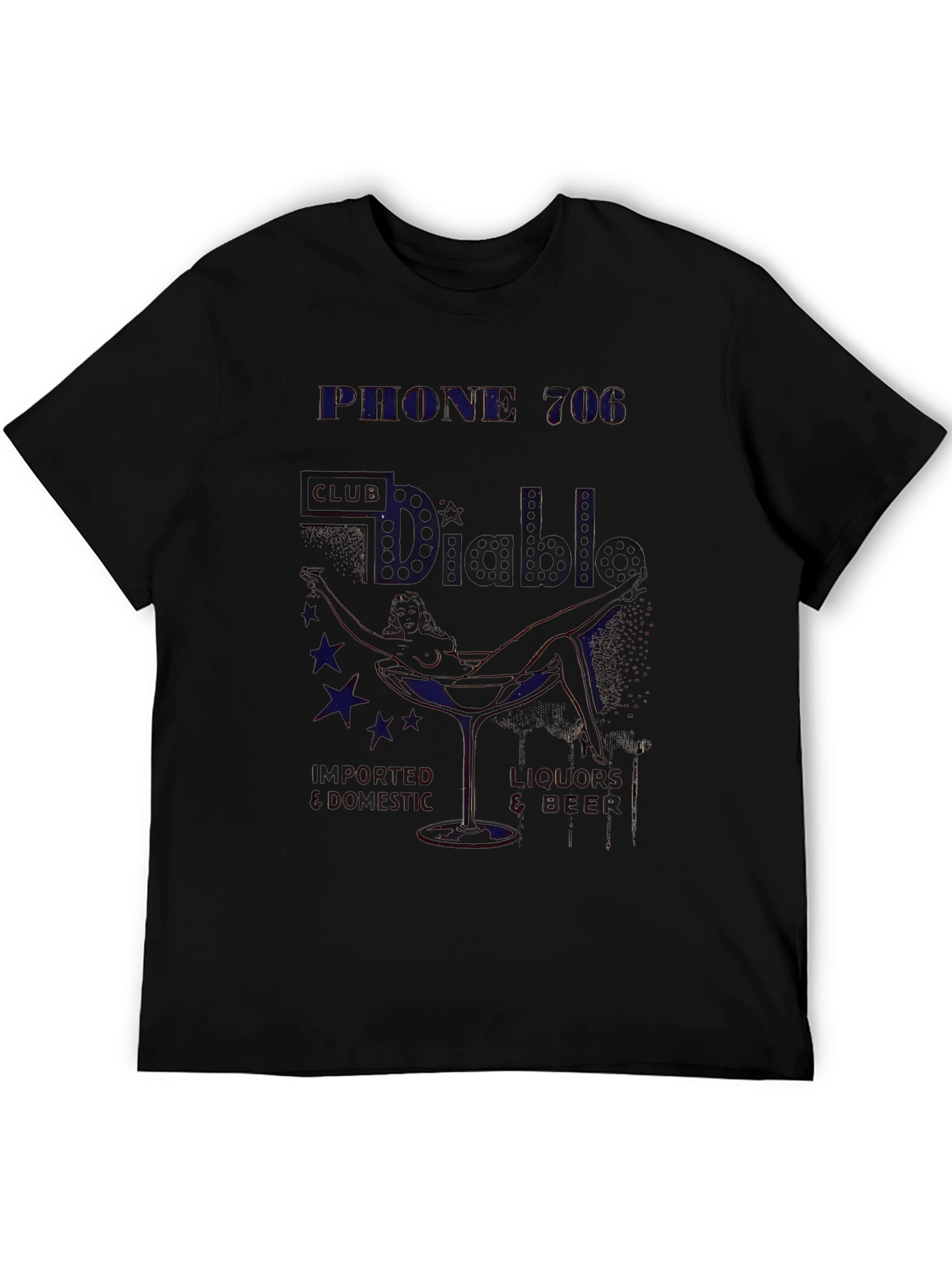 Phone 706 El Diablo Black Graphic Tee