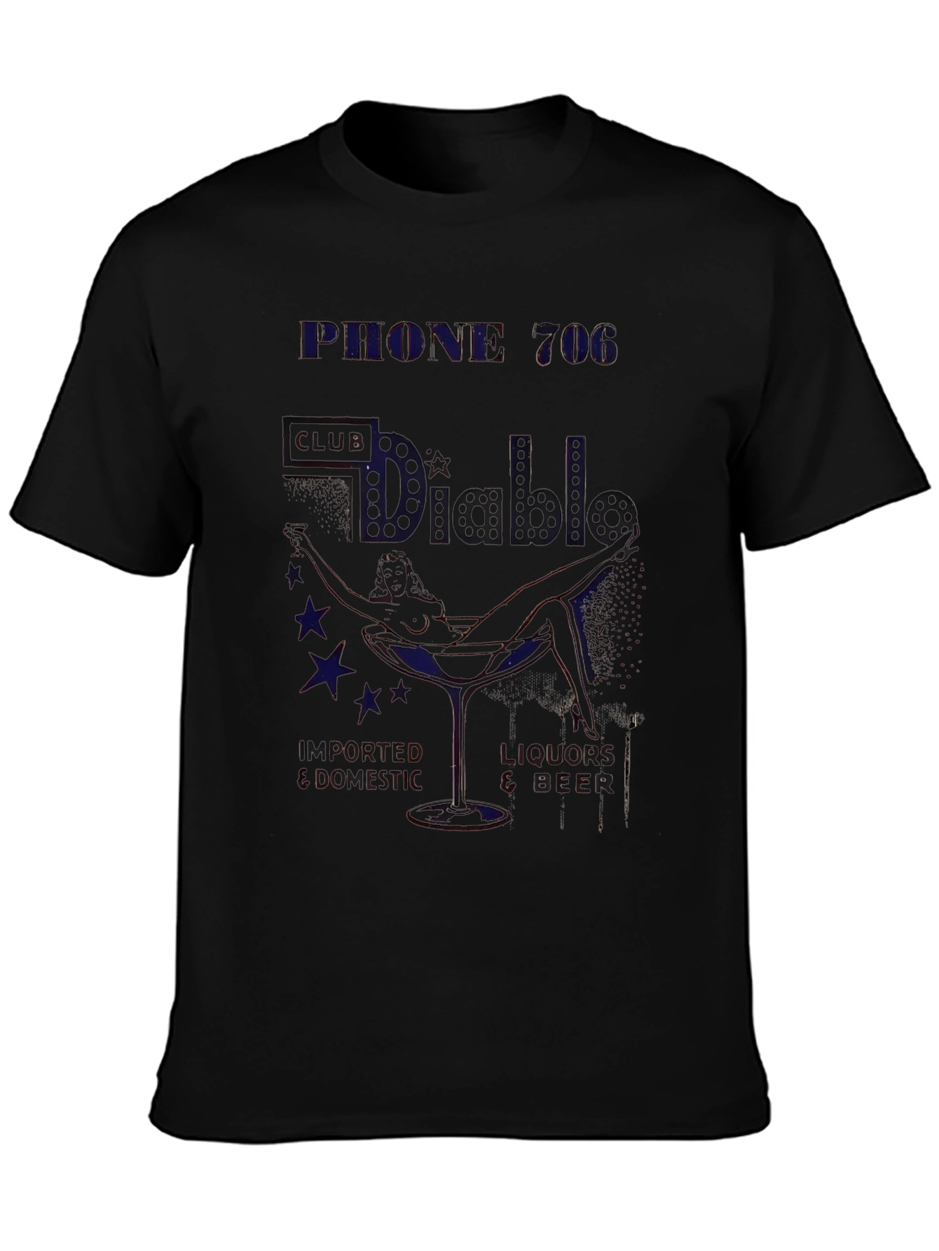 Phone 706 El Diablo Black Graphic Tee