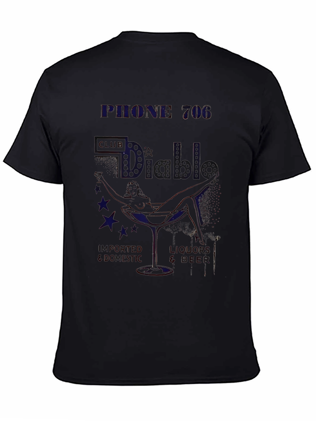 Phone 706 El Diablo Black Graphic Tee