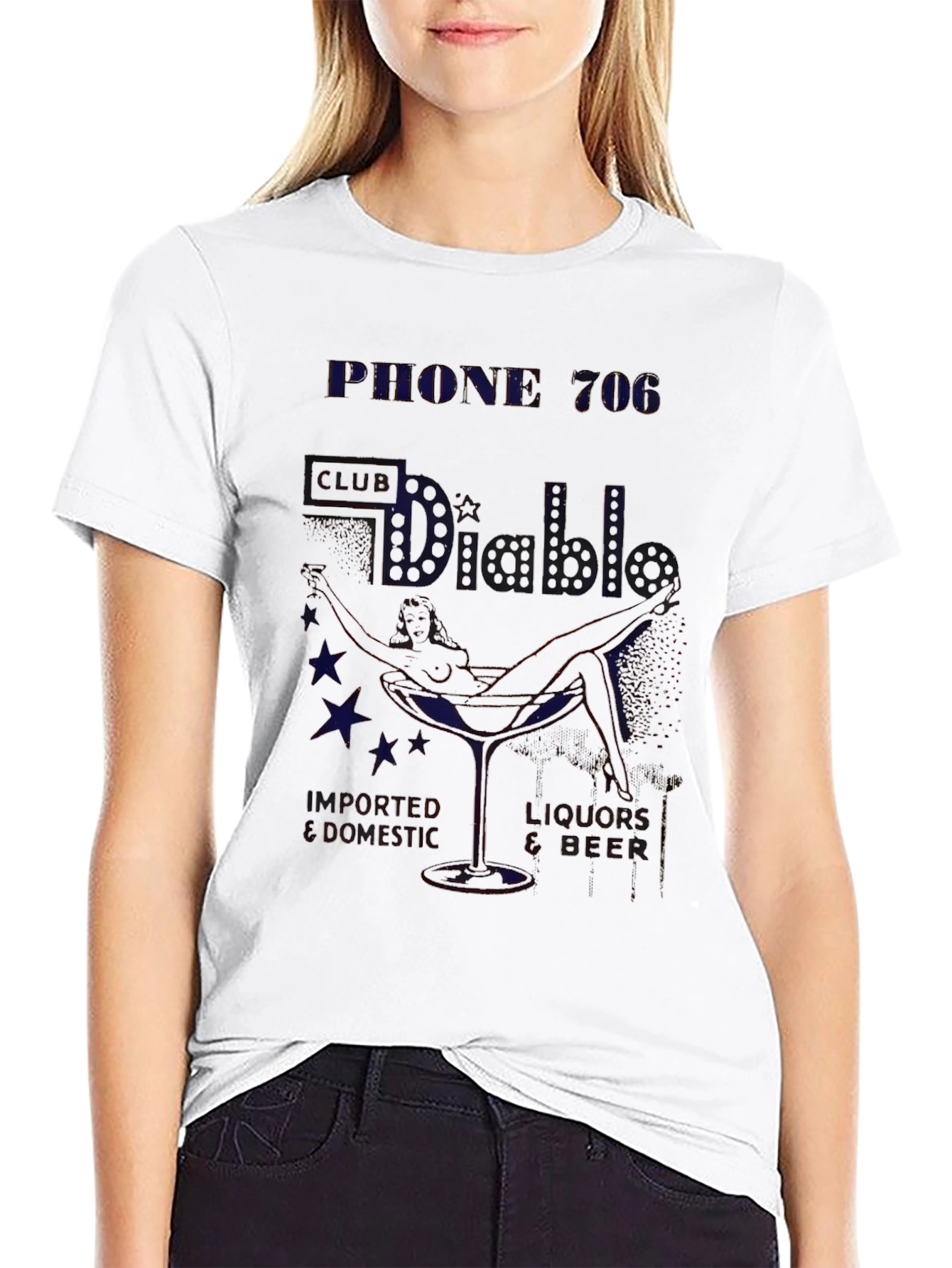 Phone 706 El Diablo Black Graphic Tee