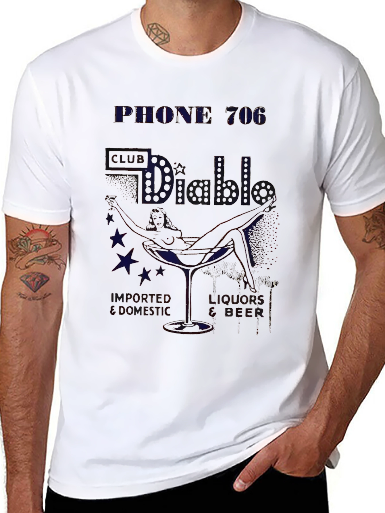 Phone 706 El Diablo Black Graphic Tee