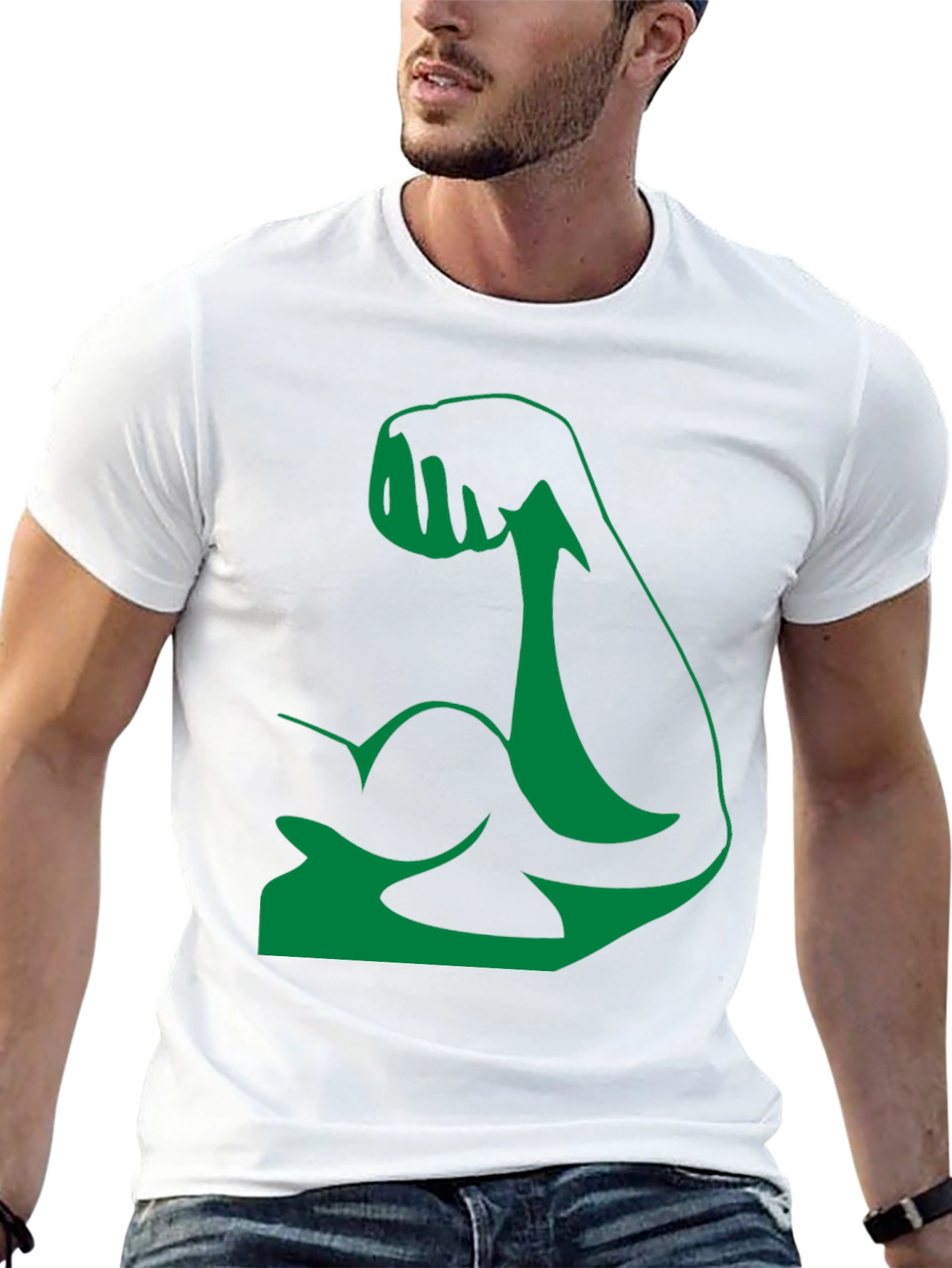 Hulk Arm T-Shirt - Green Muscle Power!