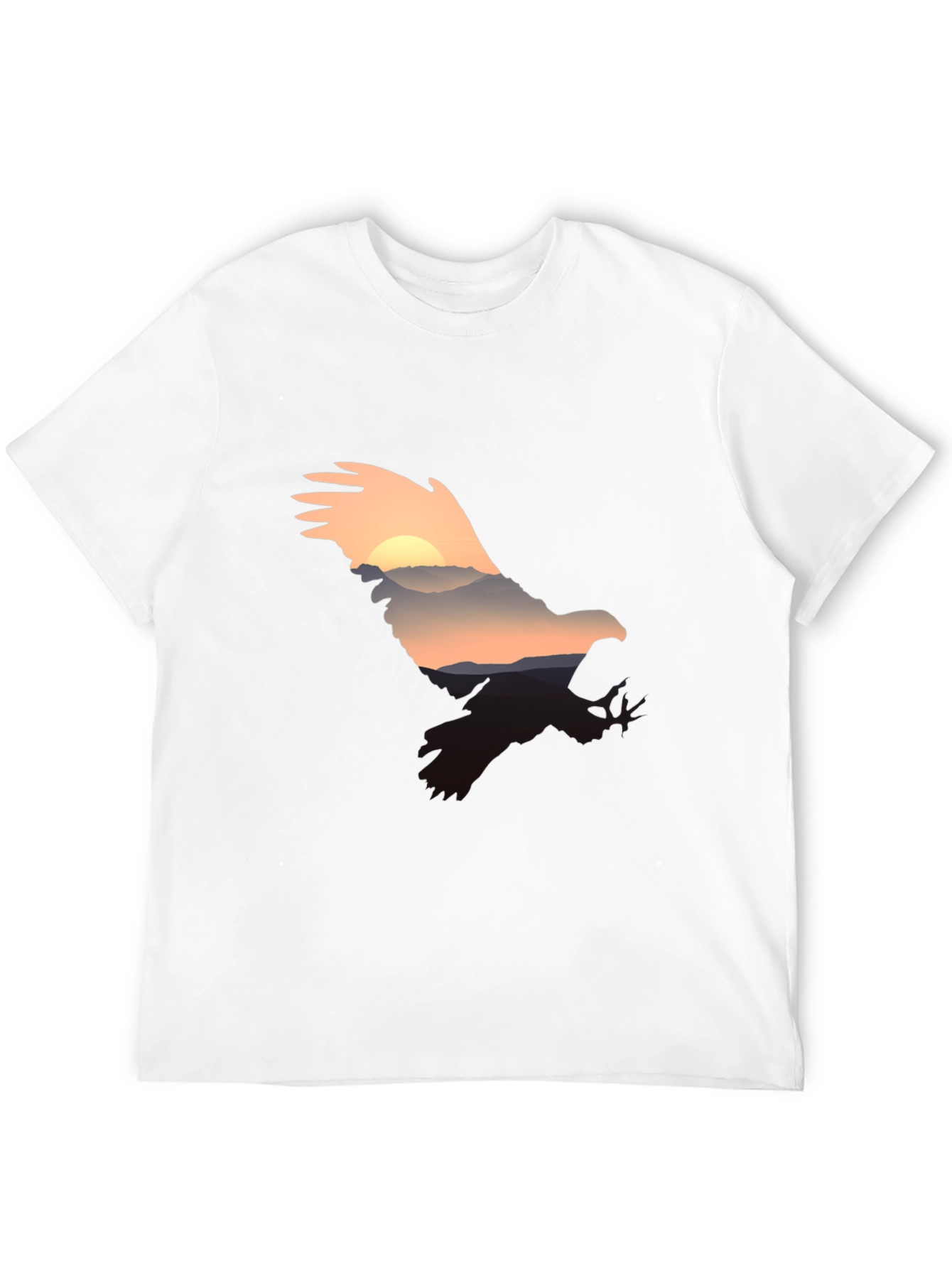 Eagle Sunset Graphic Tee - Mens Black T-Shirt