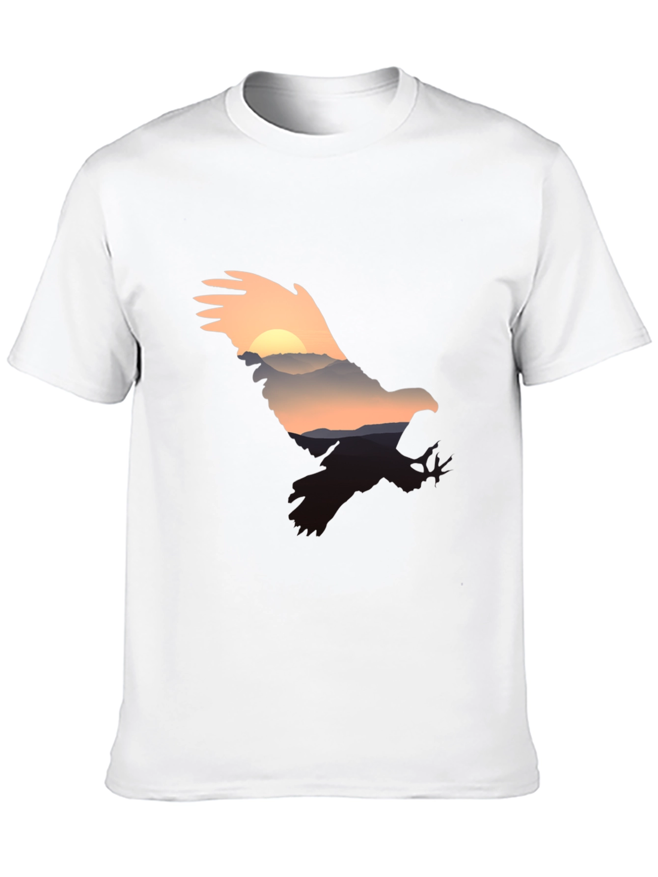 Eagle Sunset Graphic Tee - Mens Black T-Shirt