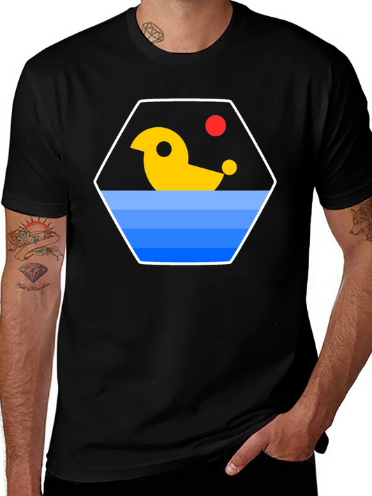 Abstract Duck Graphic T-Shirt