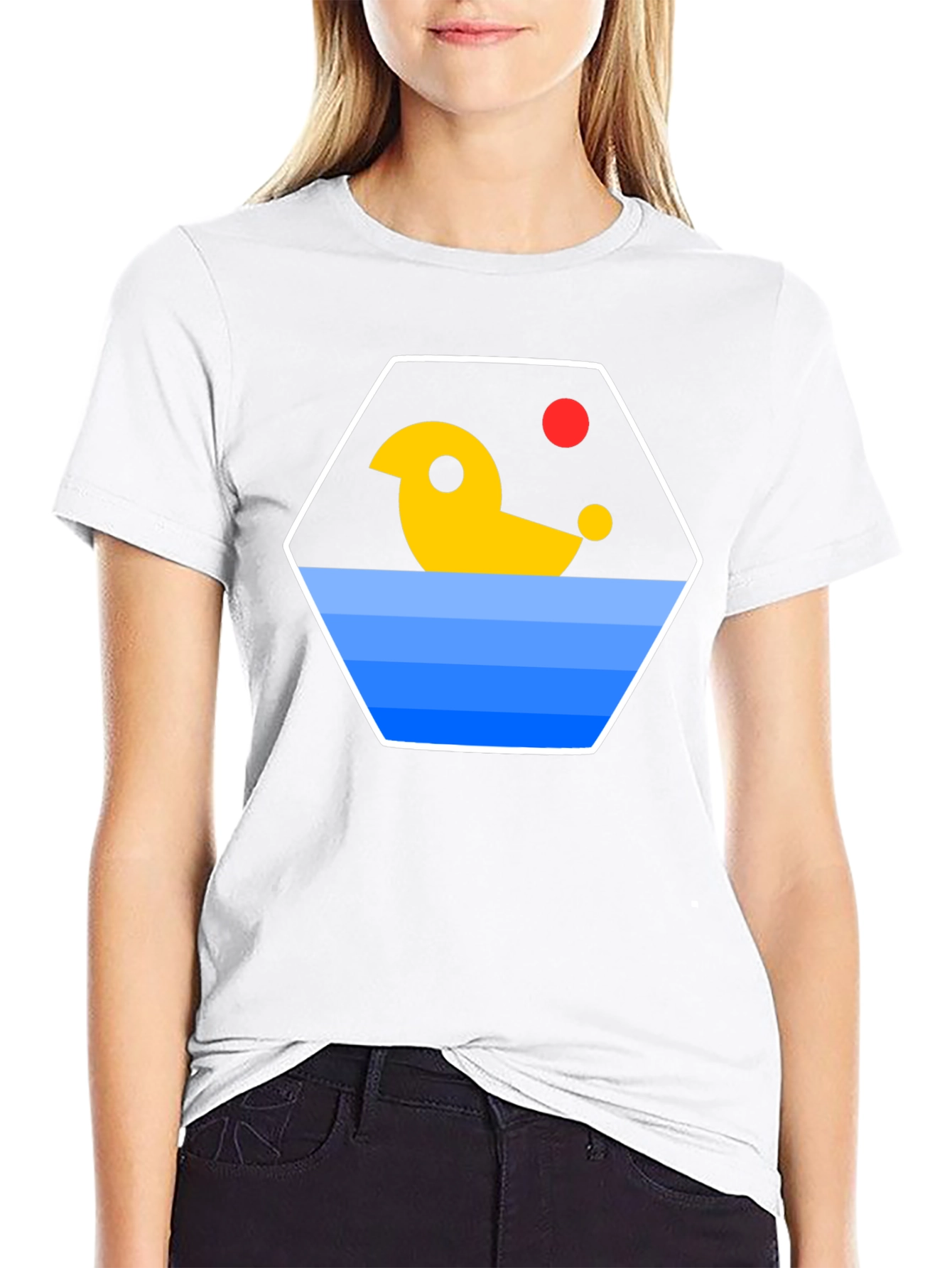 Abstract Duck Graphic T-Shirt