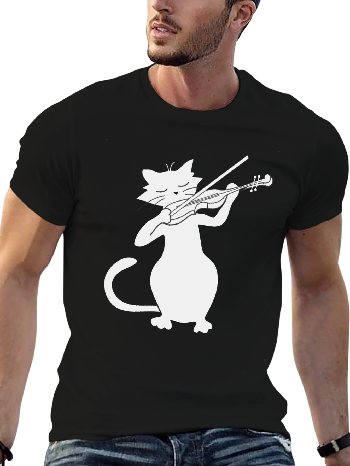 Cat Playing Violin T-Shirt