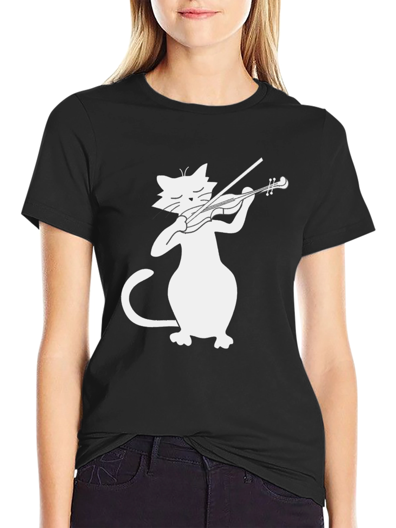 Cat Playing Violin T-Shirt