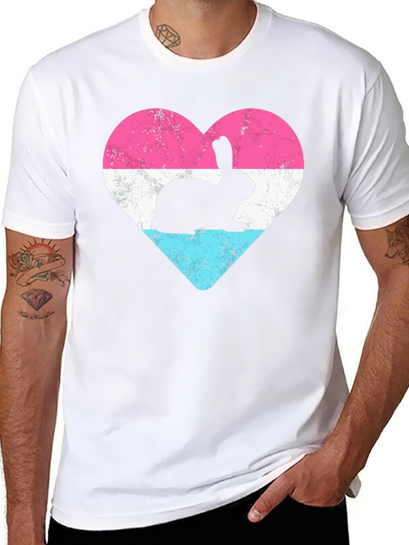 Bunny Heart T-Shirt - Cute & Stylish Design