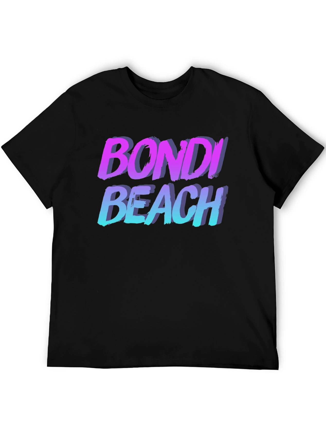 Bondi Beach Retro T-Shirt - Black