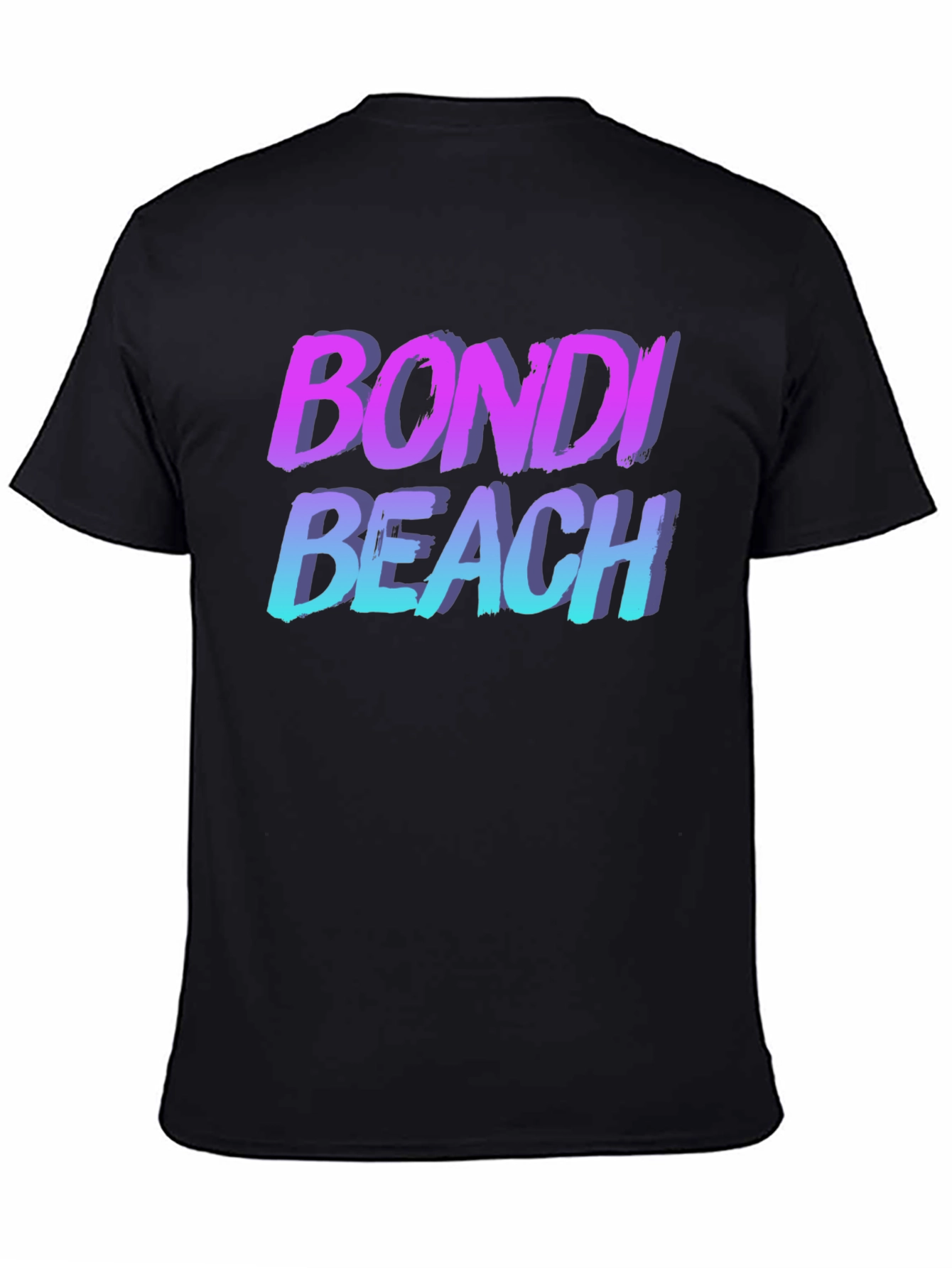 Bondi Beach Retro T-Shirt - Black