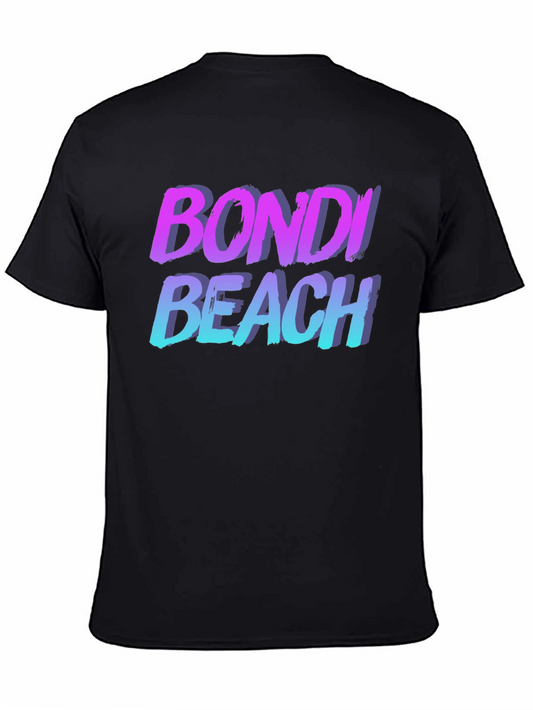 Bondi Beach Retro T-Shirt - Black