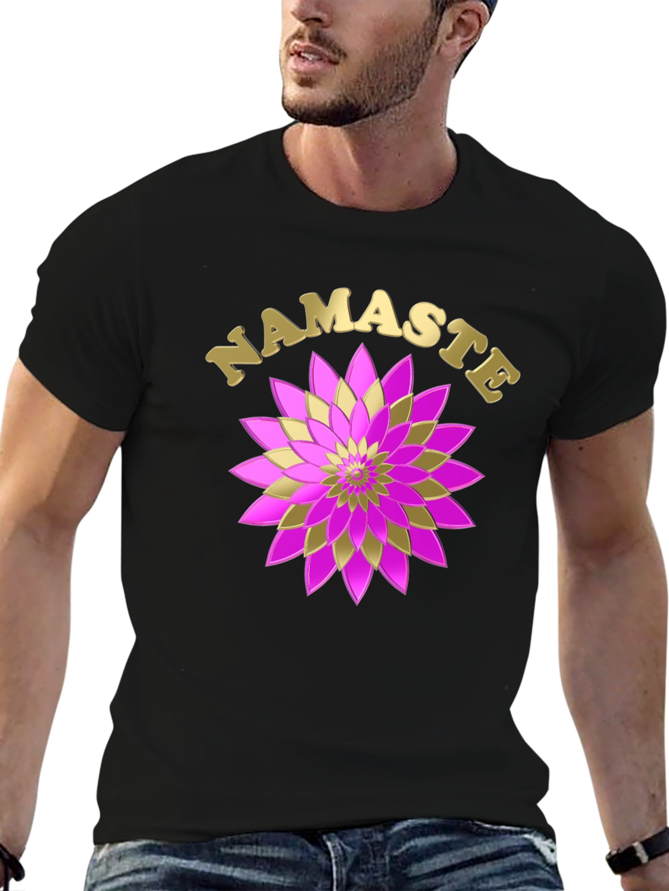 Namaste Lotus Graphic T-Shirt