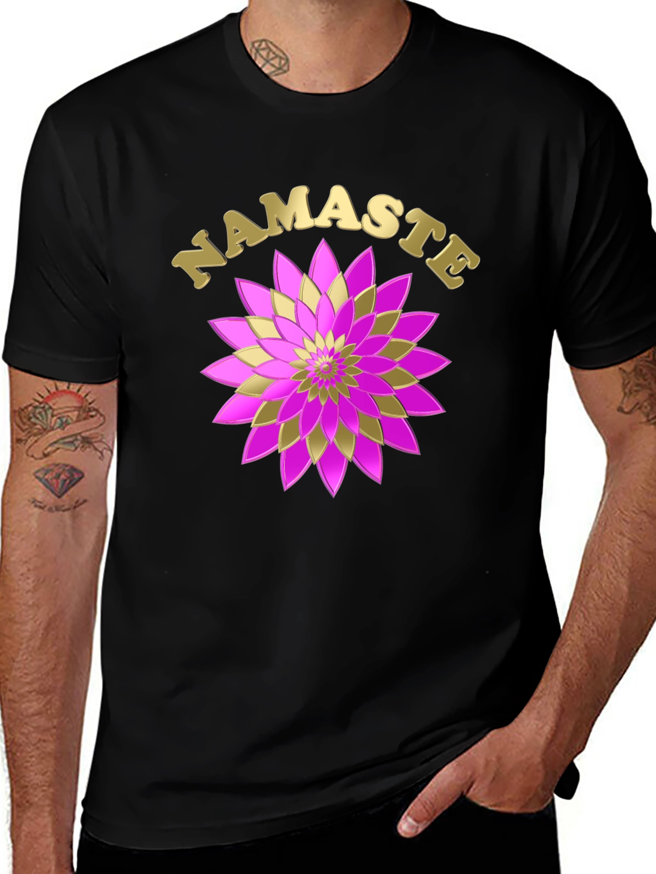 Namaste Lotus Graphic T-Shirt