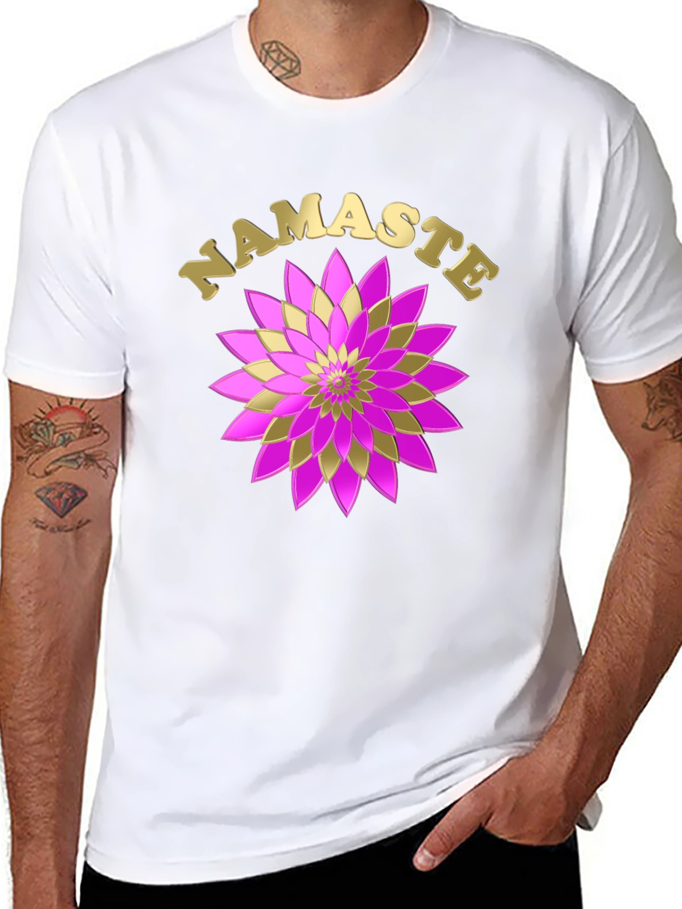 Namaste Lotus Graphic T-Shirt