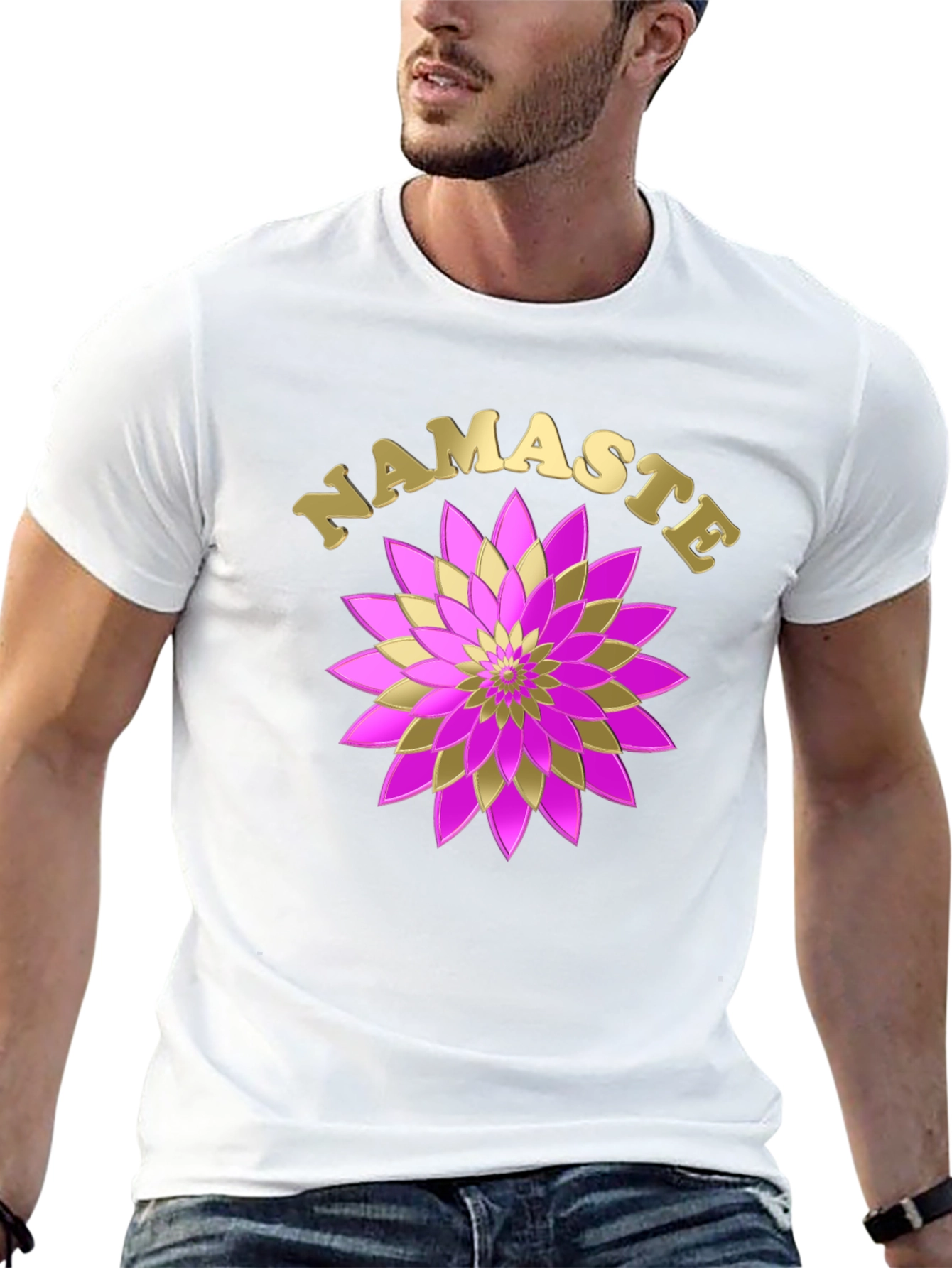 Namaste Lotus Graphic T-Shirt