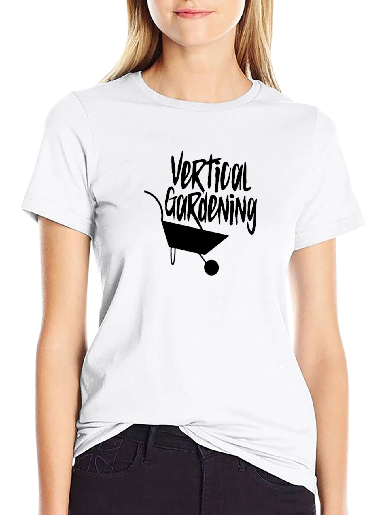 Vertical Gardening T-Shirt - Black Graphic Tee