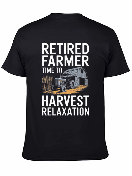 Retired Farmer T-Shirt - Harvest Relaxation Graphic Tee