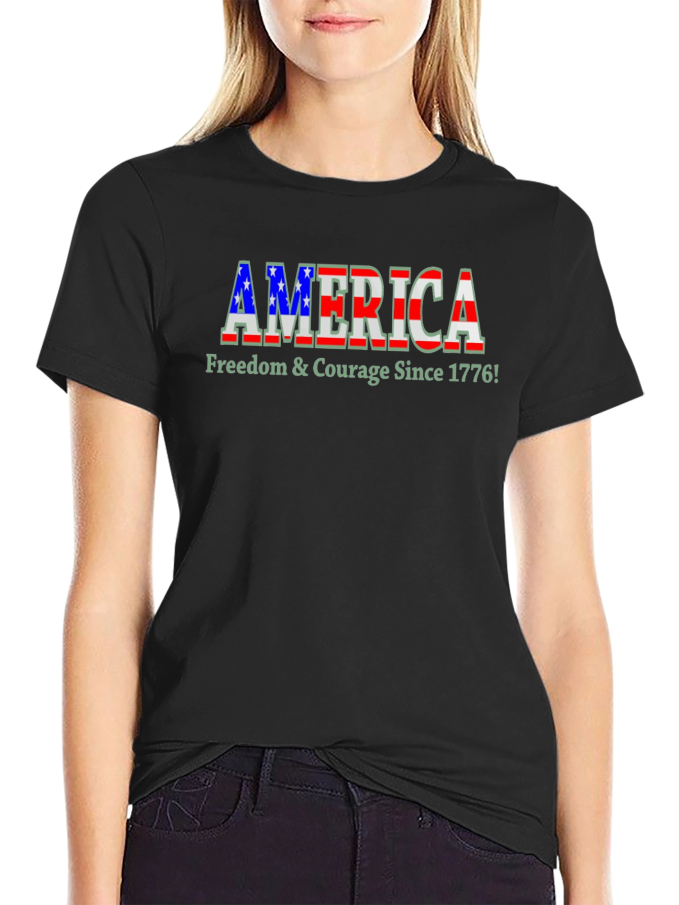 America Freedom & Courage Tee - Patriotic Style