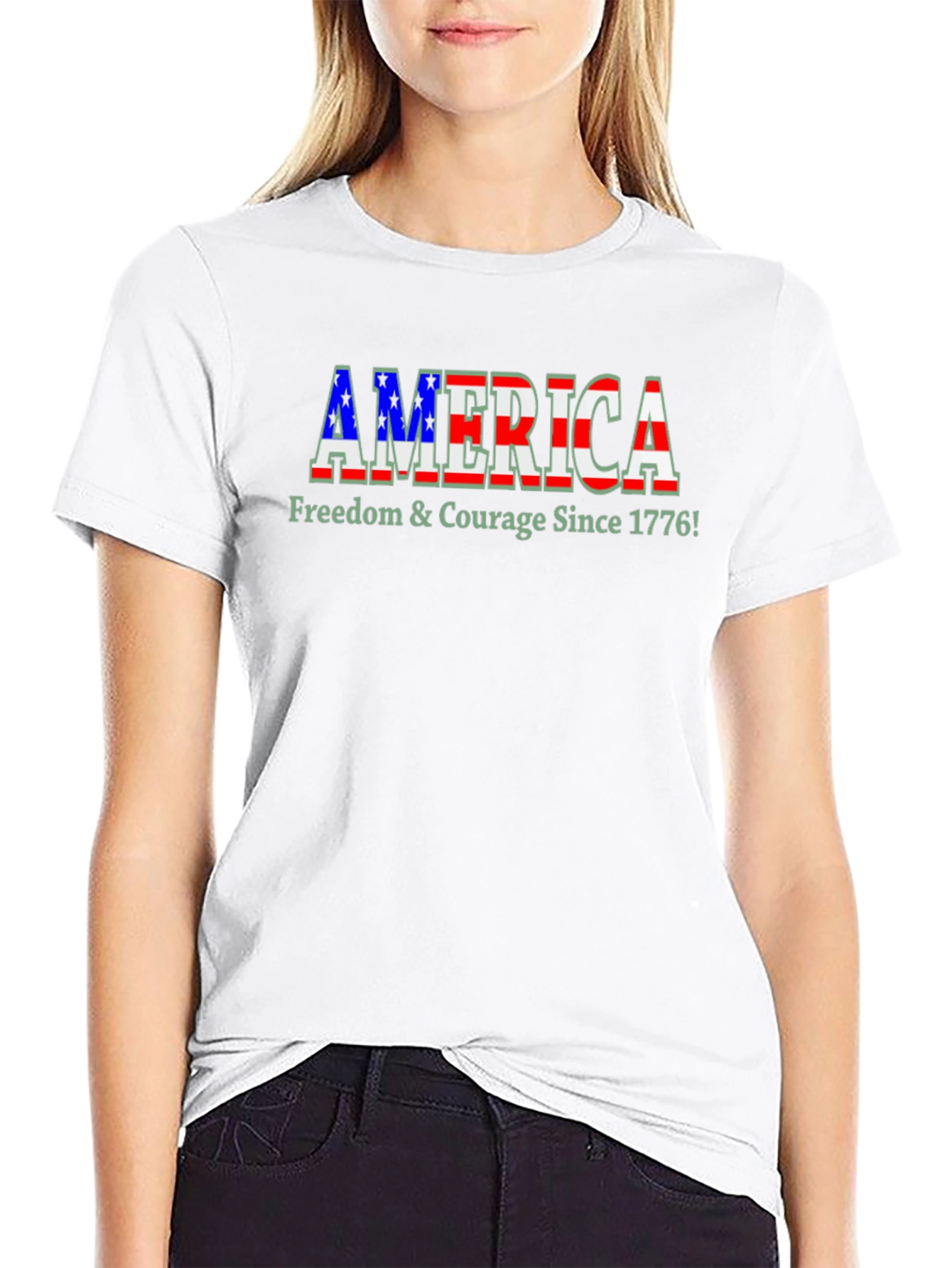 America Freedom & Courage Tee - Patriotic Style