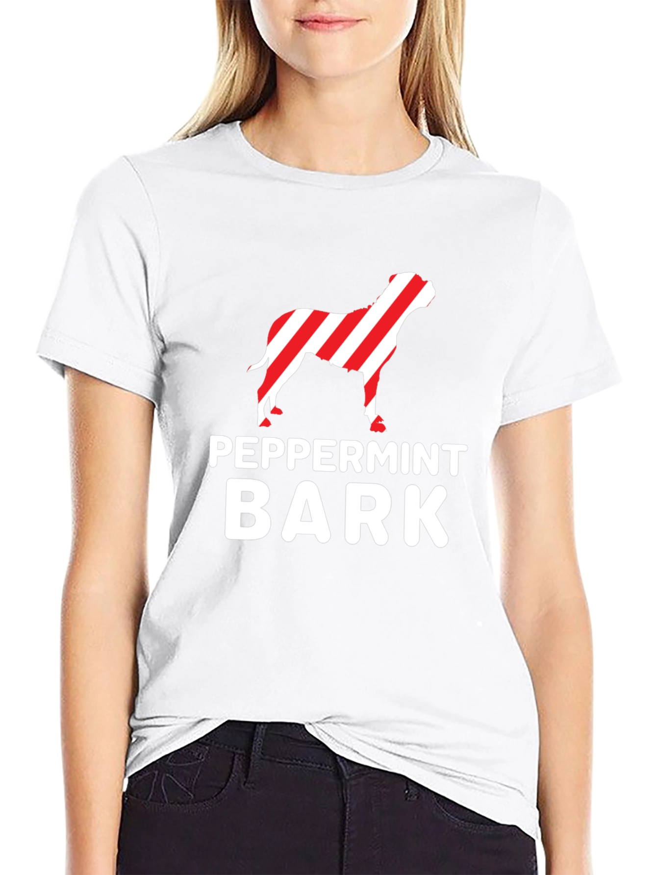 Peppermint Bark Dog T-Shirt - Christmas Holiday Tee