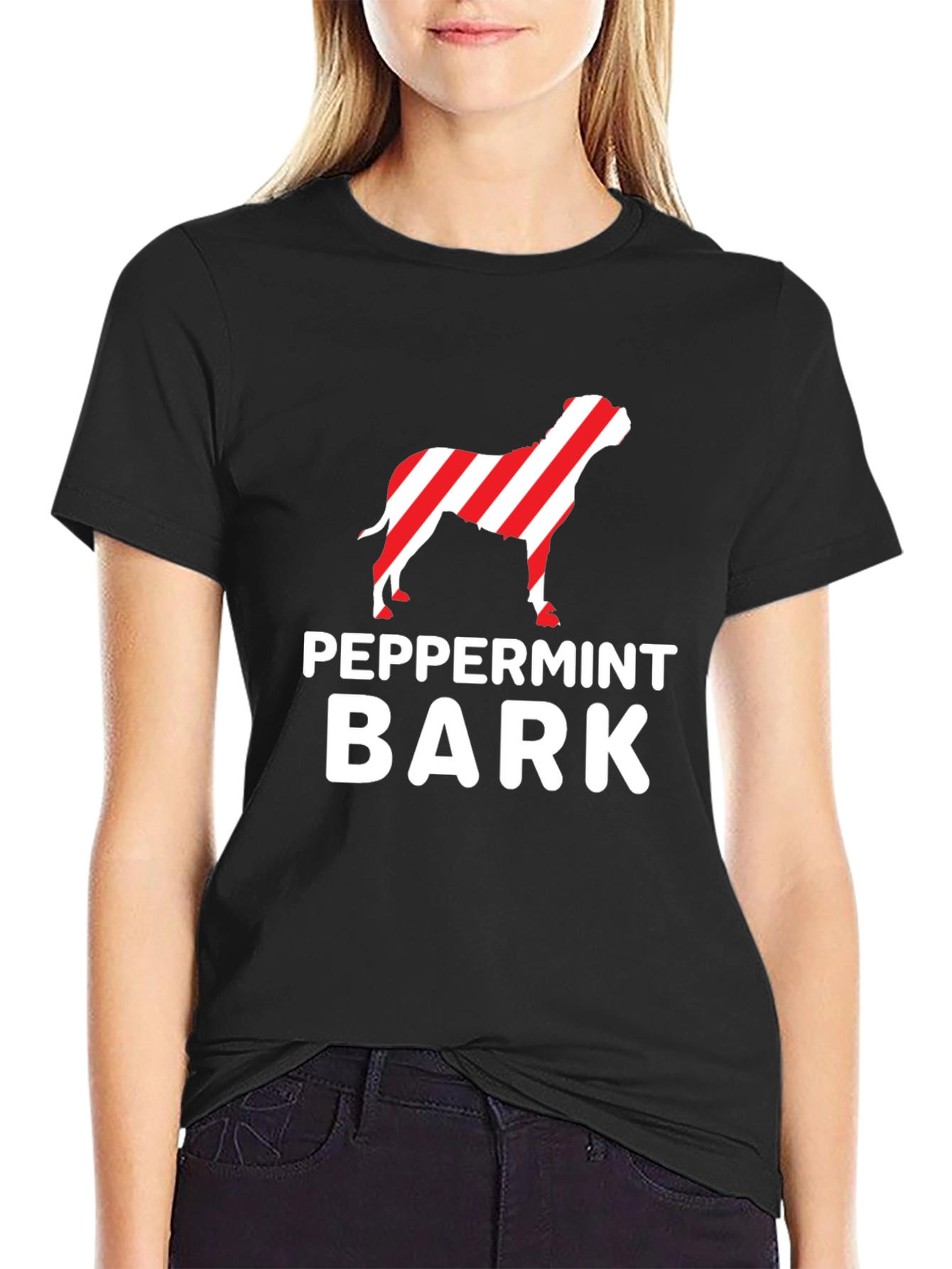 Peppermint Bark Dog T-Shirt - Christmas Holiday Tee