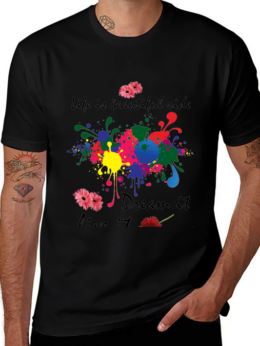 Colorful Graphic Tee: Life is a Beautiful Ride