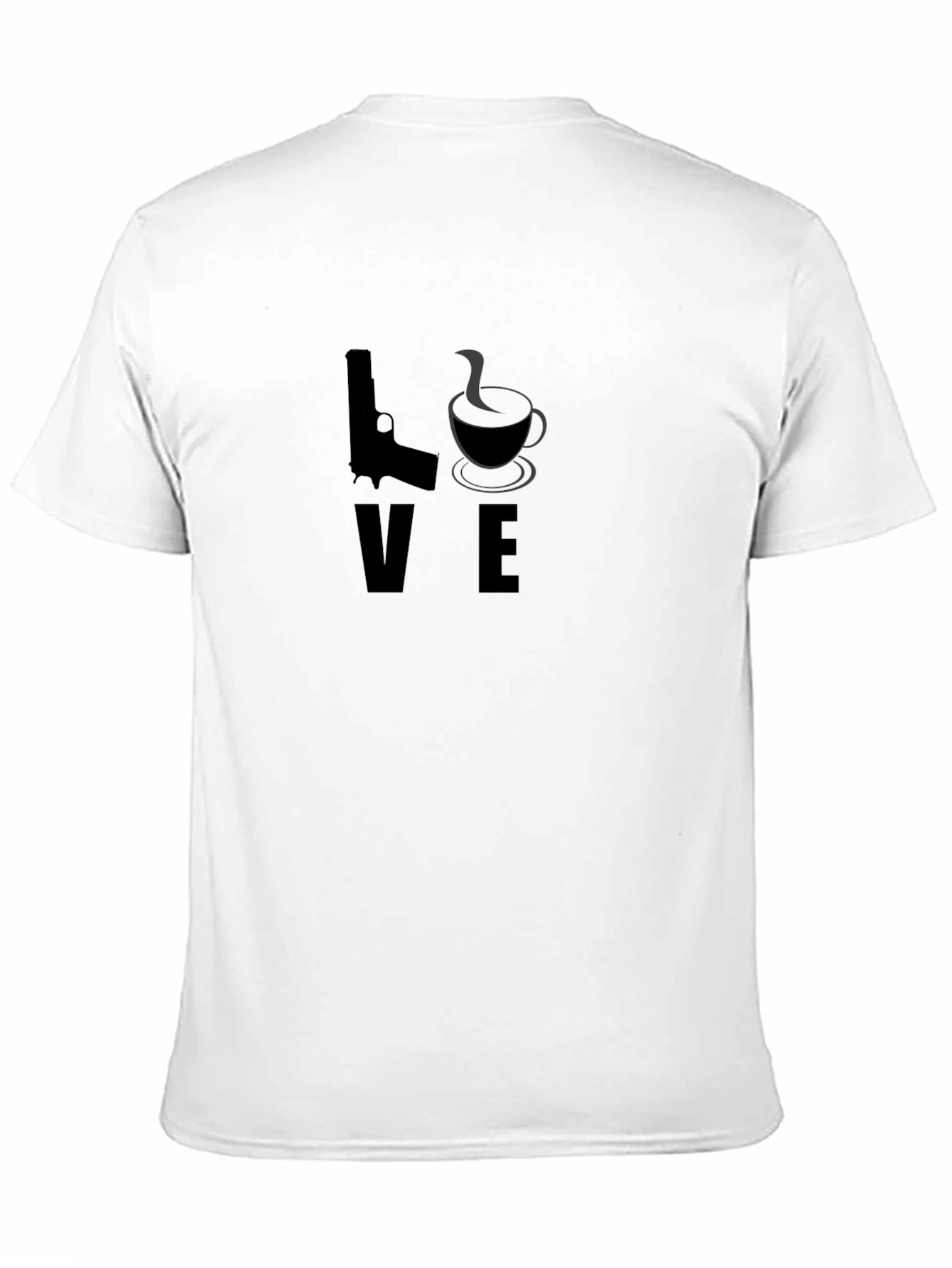 Gun and Wine T-Shirt - Black Cotton Graphic Tee