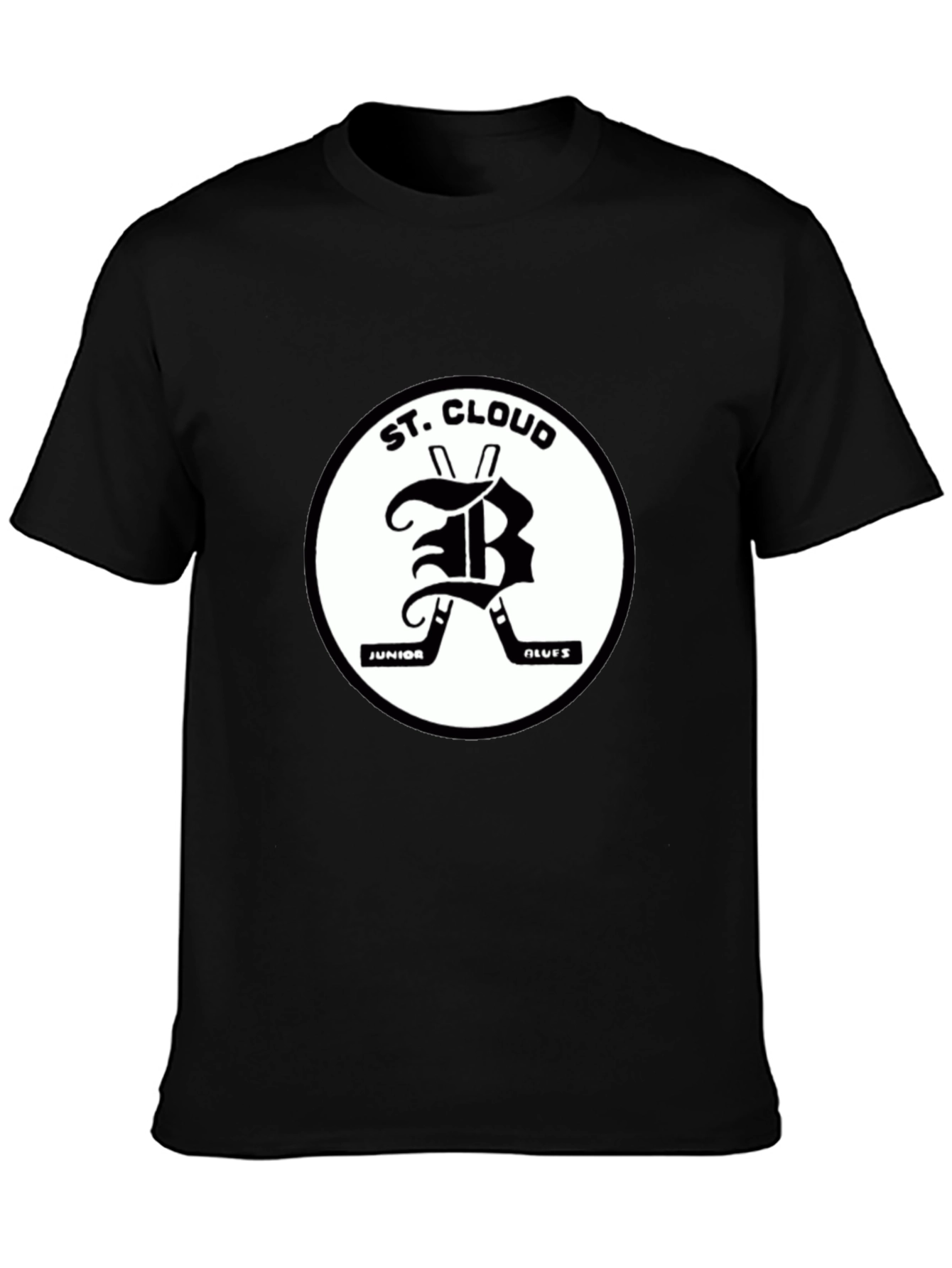 St. Cloud Junior Blues Black T-Shirt