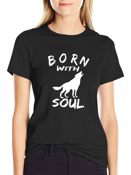 Born With Soul Wolf Graphic Tee