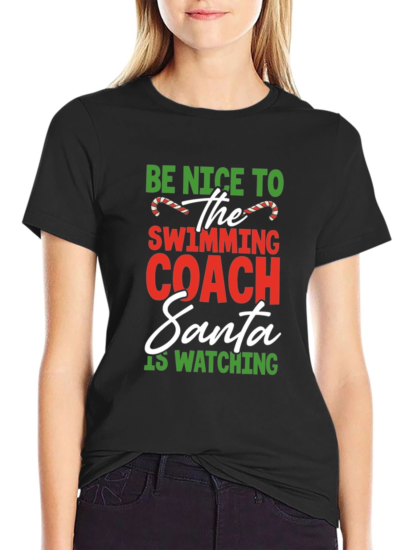 Funny Swimming Coach Christmas T-Shirt