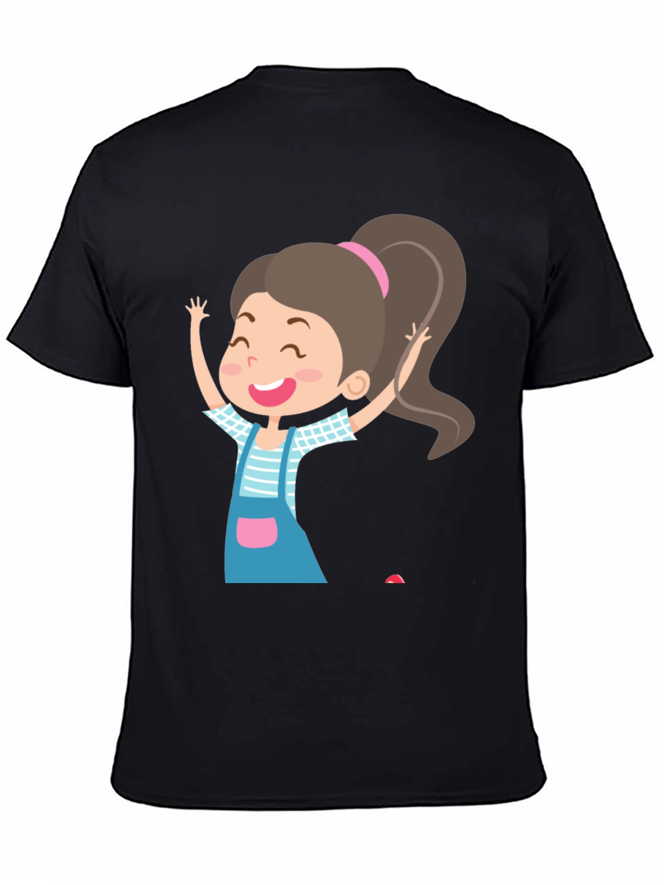 Fun Girl Graphic Black T-Shirt