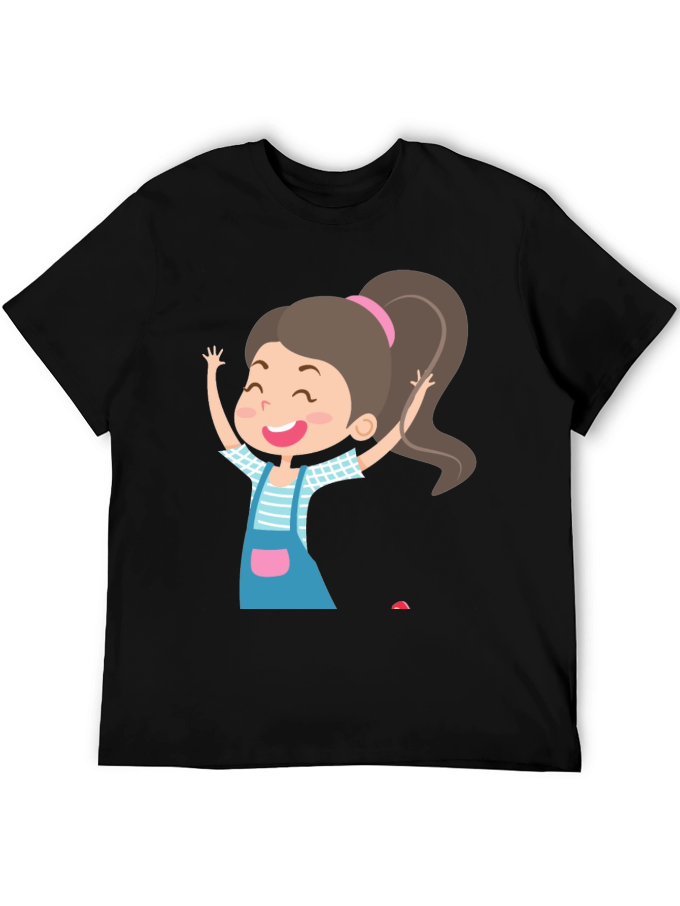 Fun Girl Graphic Black T-Shirt