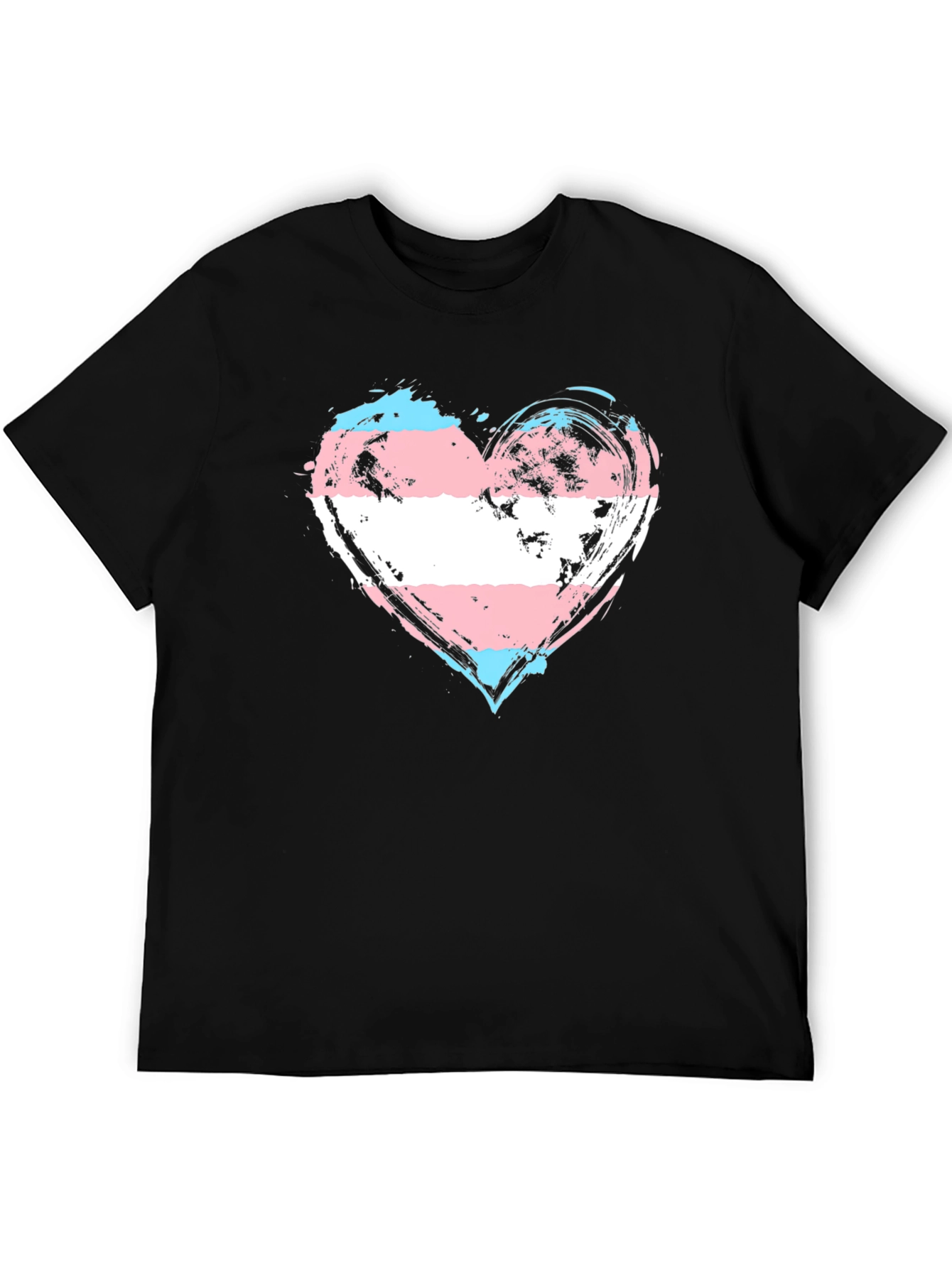 Transgender Pride Heart T-Shirt - Brushstroke LGBTQ+ Tee