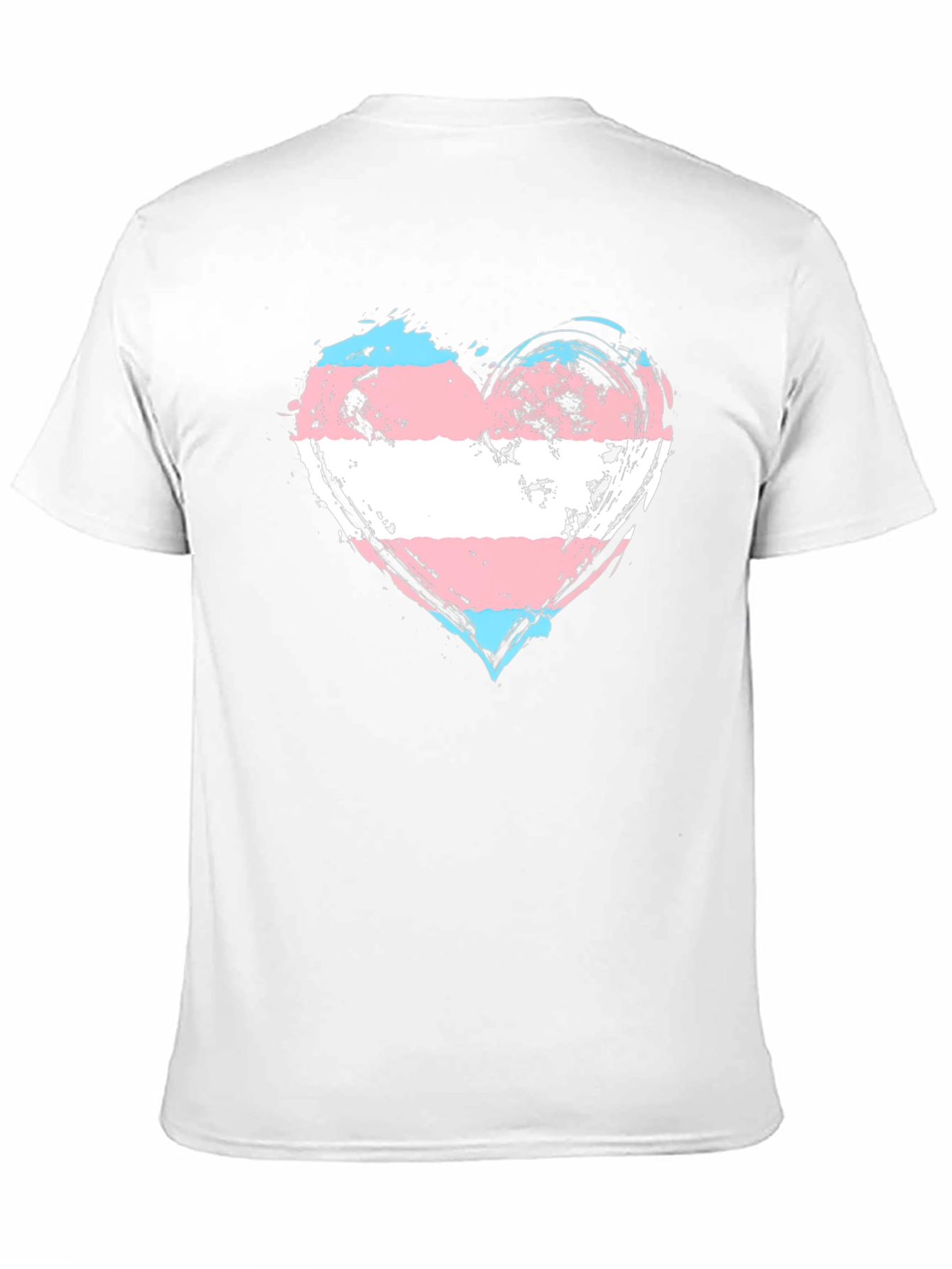 Transgender Pride Heart T-Shirt - Brushstroke LGBTQ+ Tee