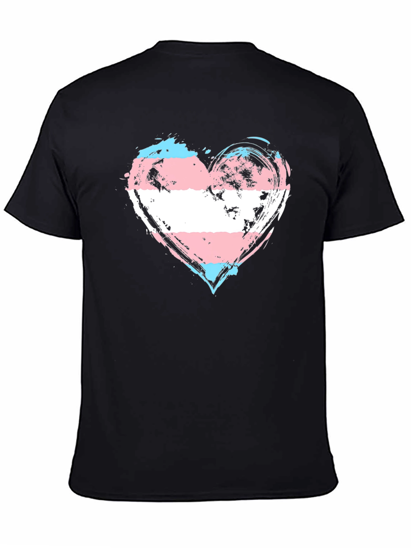 Transgender Pride Heart T-Shirt - Brushstroke LGBTQ+ Tee
