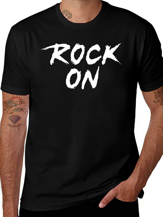Rock On Graphic Tee - Black Casual T-Shirt
