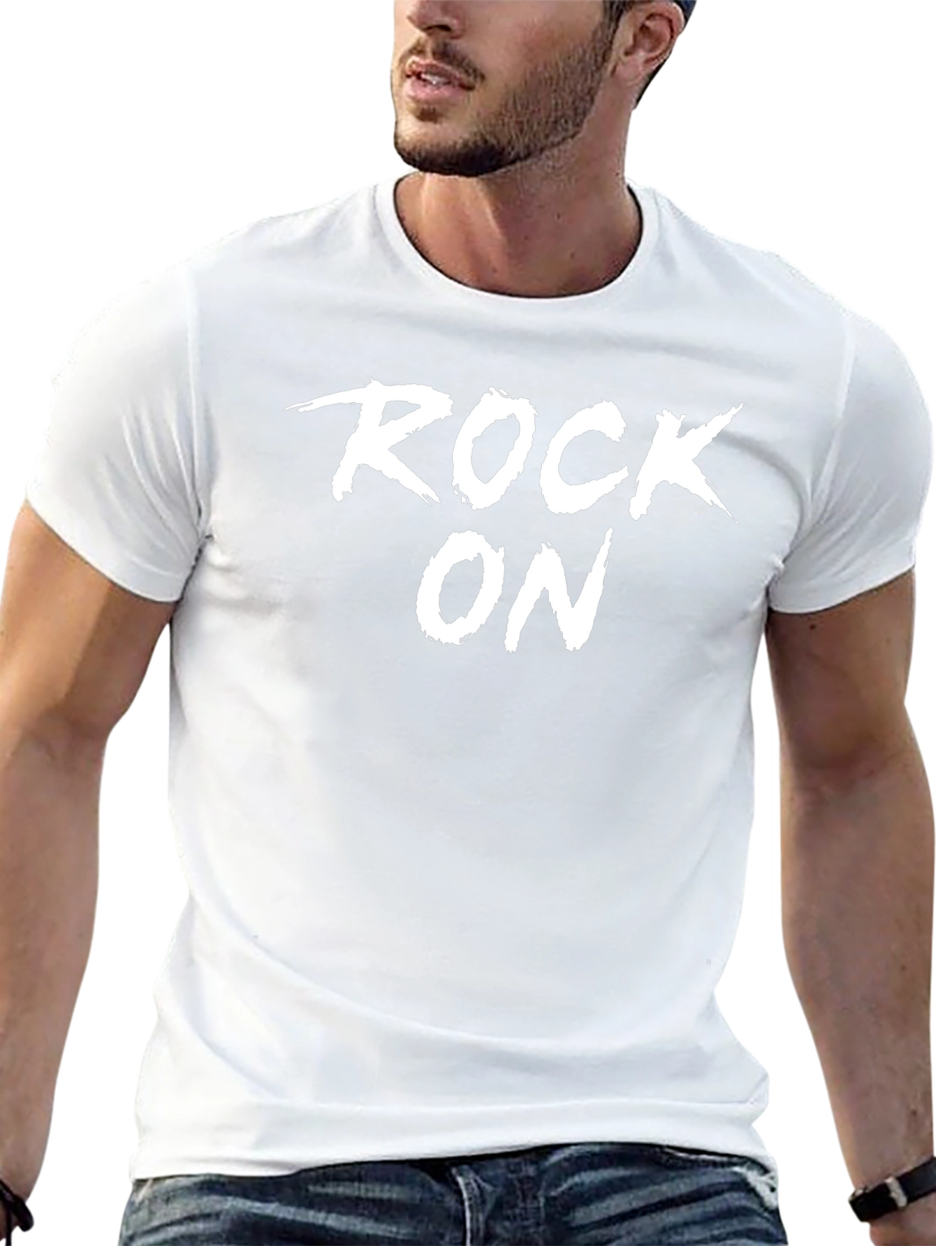 Rock On Graphic Tee - Black Casual T-Shirt