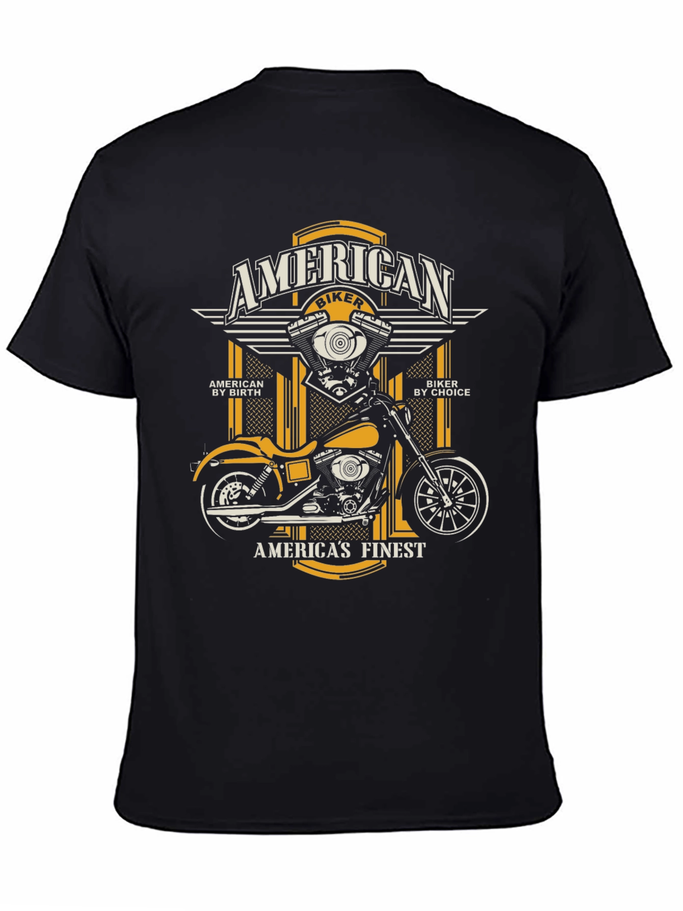 American Biker T-Shirt - Motorcycle Design