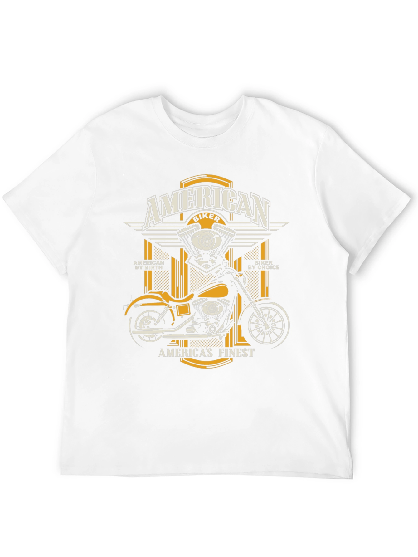 American Biker T-Shirt - Motorcycle Design
