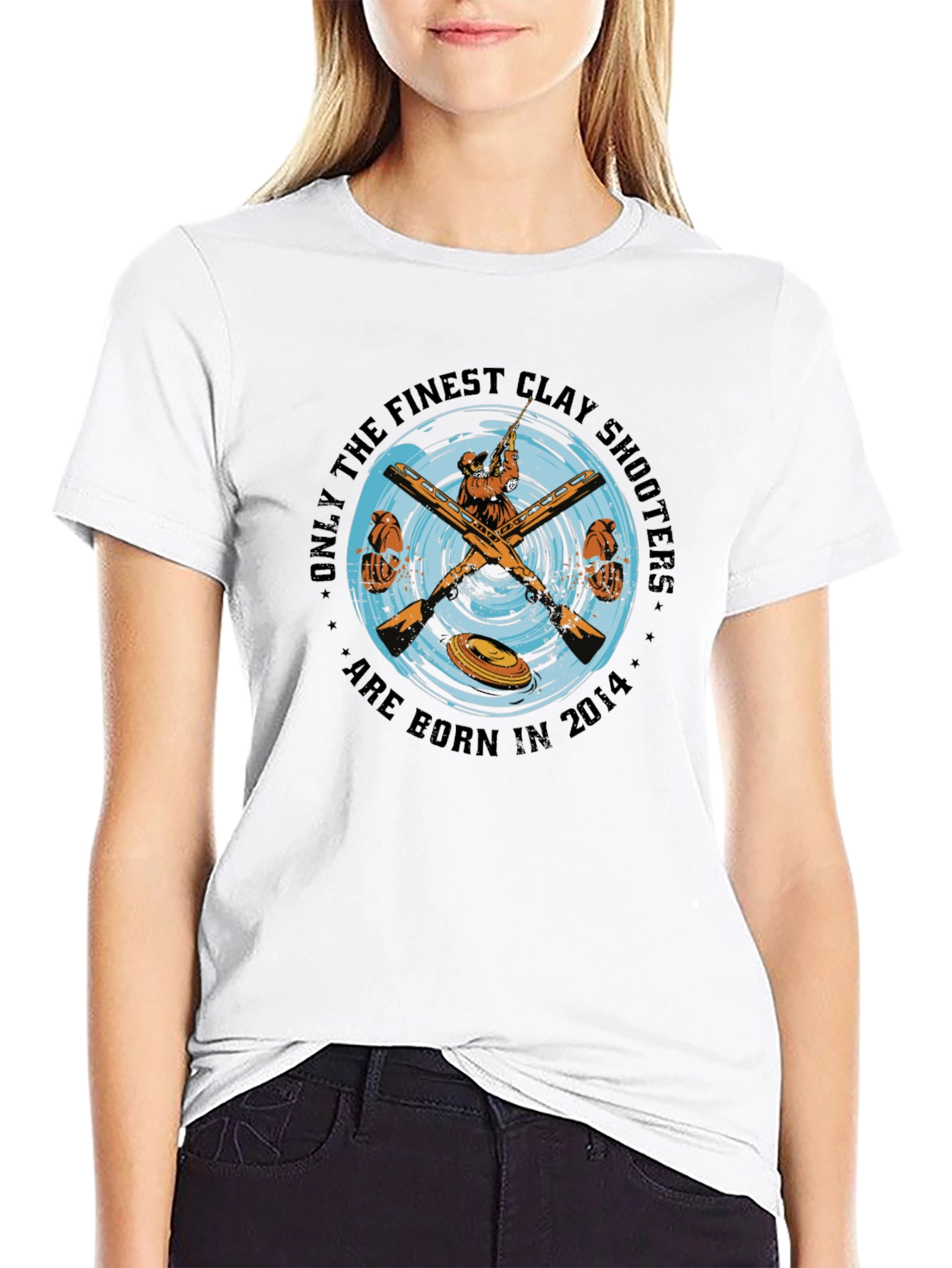 Clay Shooters Born in 2014 Black T-Shirt