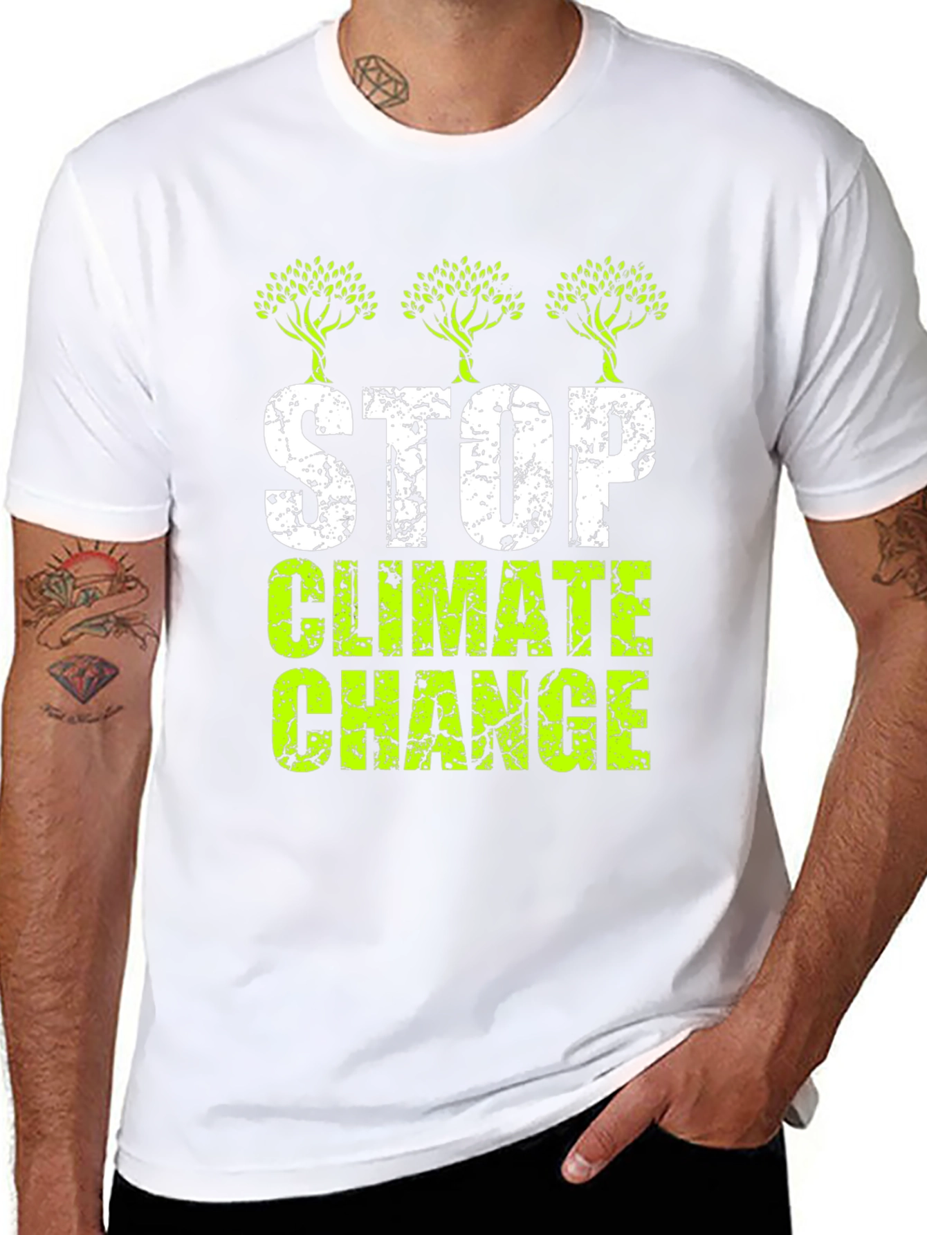 Stop Climate Change Graphic T-Shirt
