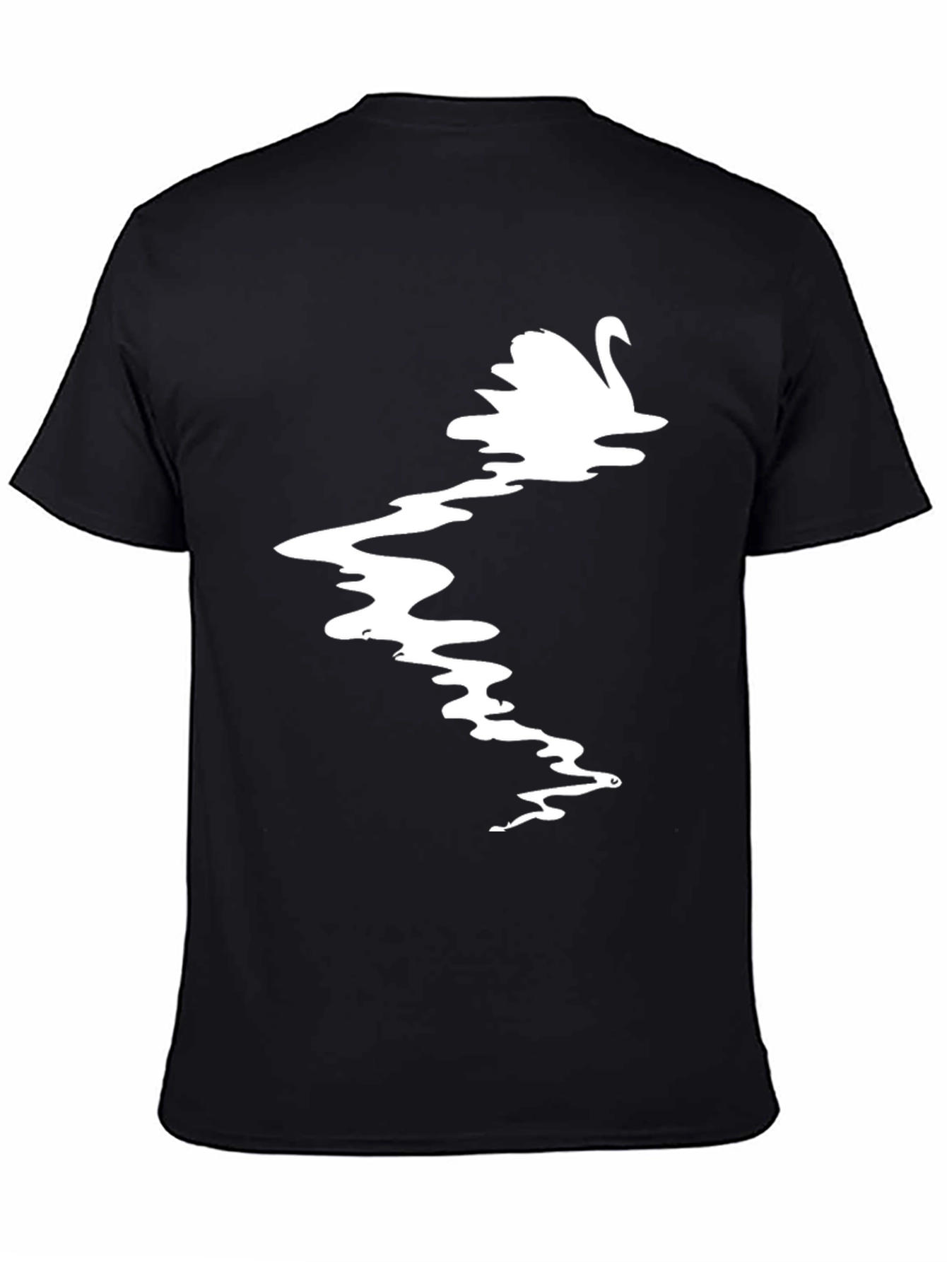 Swan Graphic Black T-Shirt