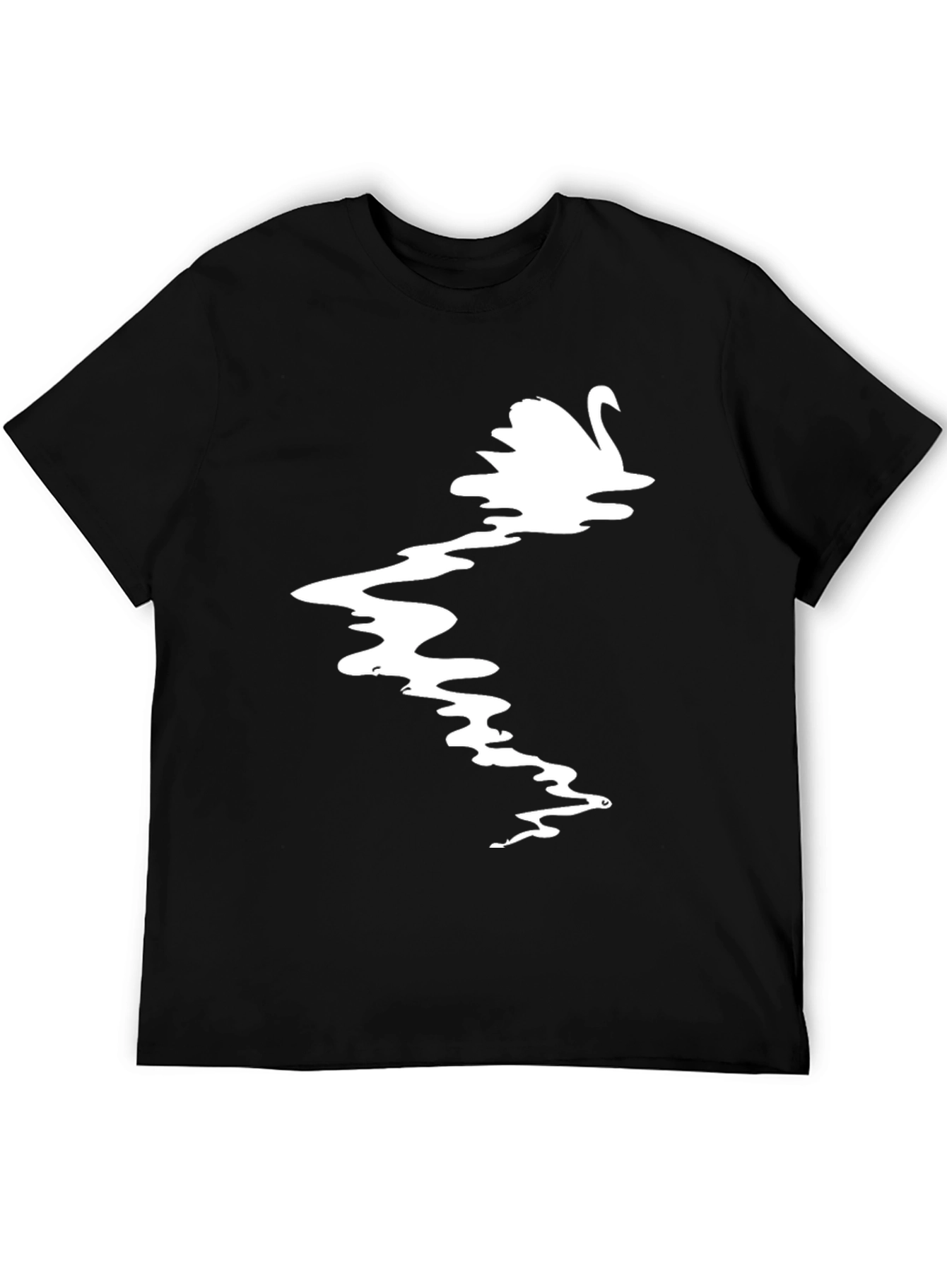 Swan Graphic Black T-Shirt