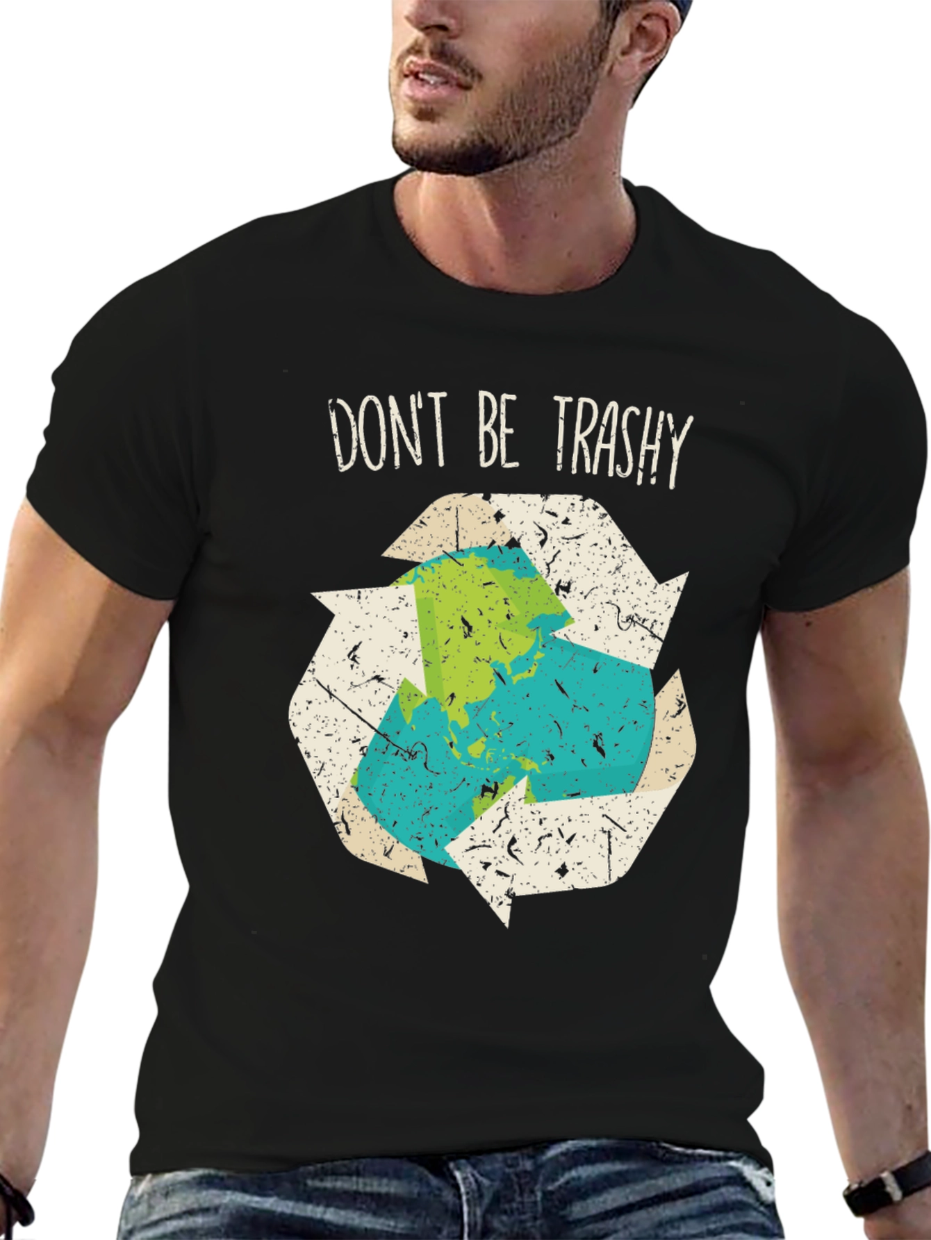 Dont Be Trashy Recycle Earth Graphic Tee
