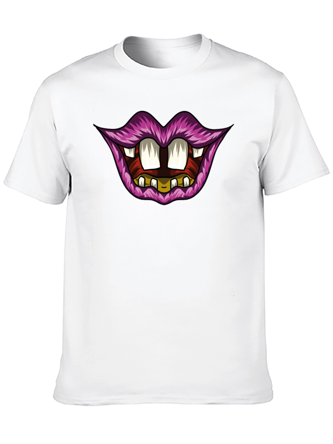 Funny Lips Graphic T-Shirt - Unique Design