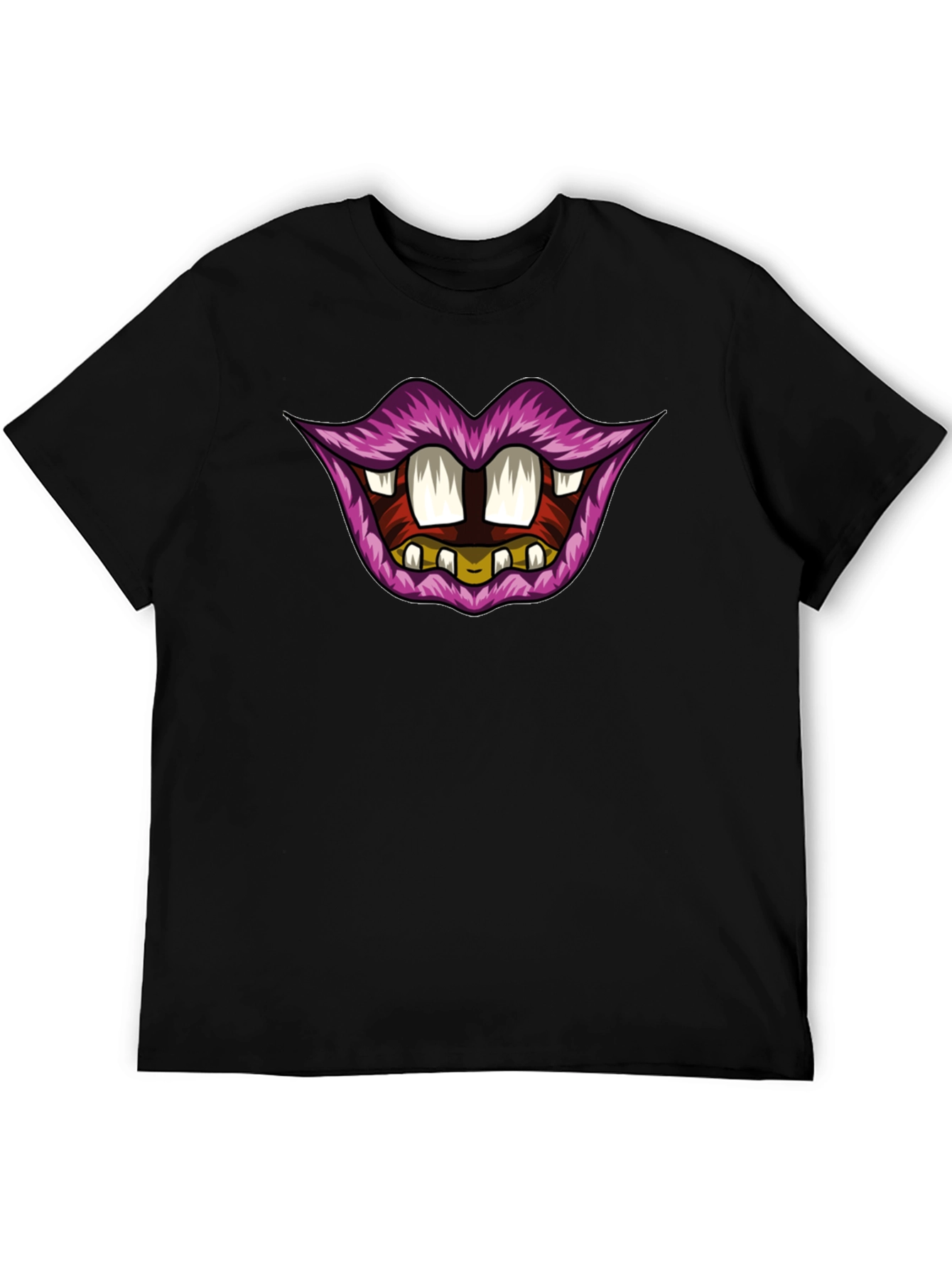 Funny Lips Graphic T-Shirt - Unique Design